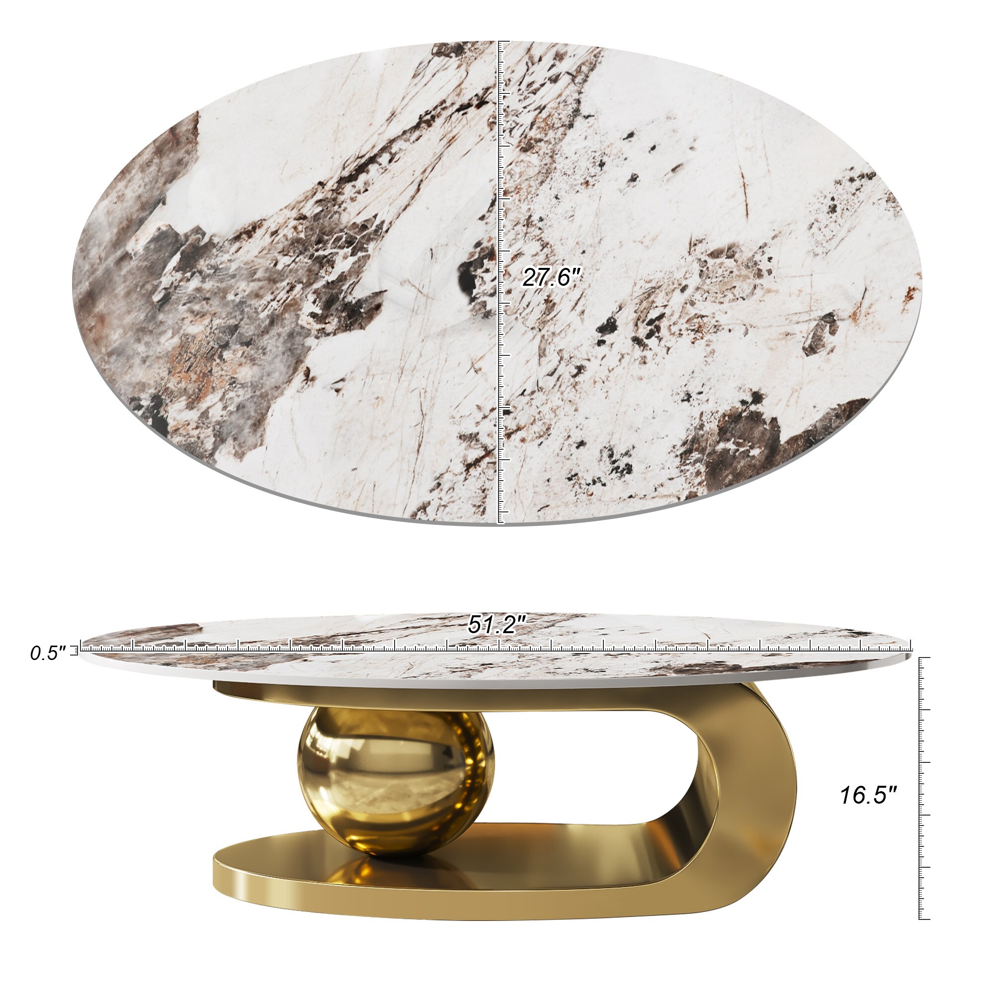 Oizaye YL-618GOLD Coffee-Tables - View #11