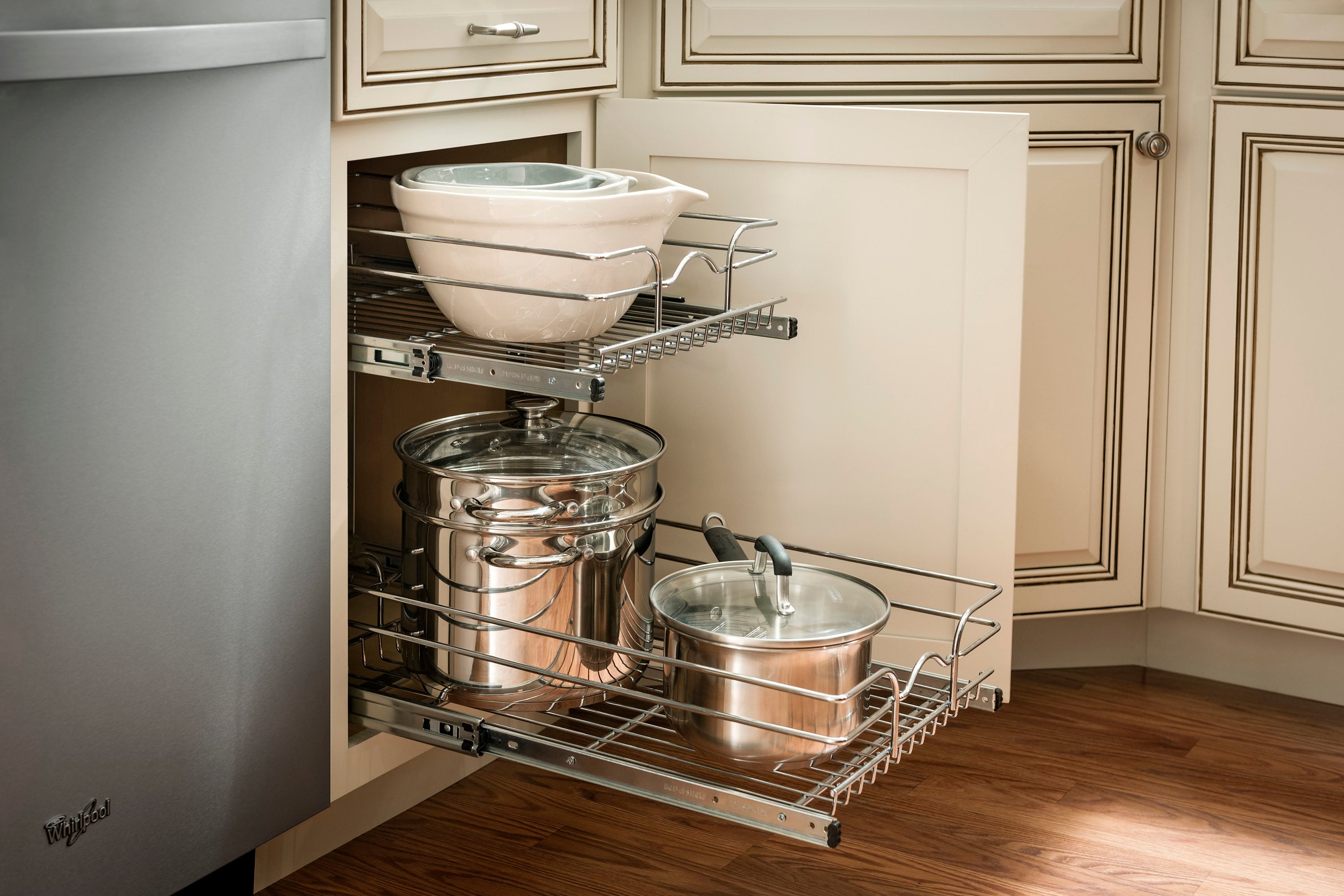Side Mount Kitchen Base Cabinet Pull-Out Organizers by Rev-A-Shelf