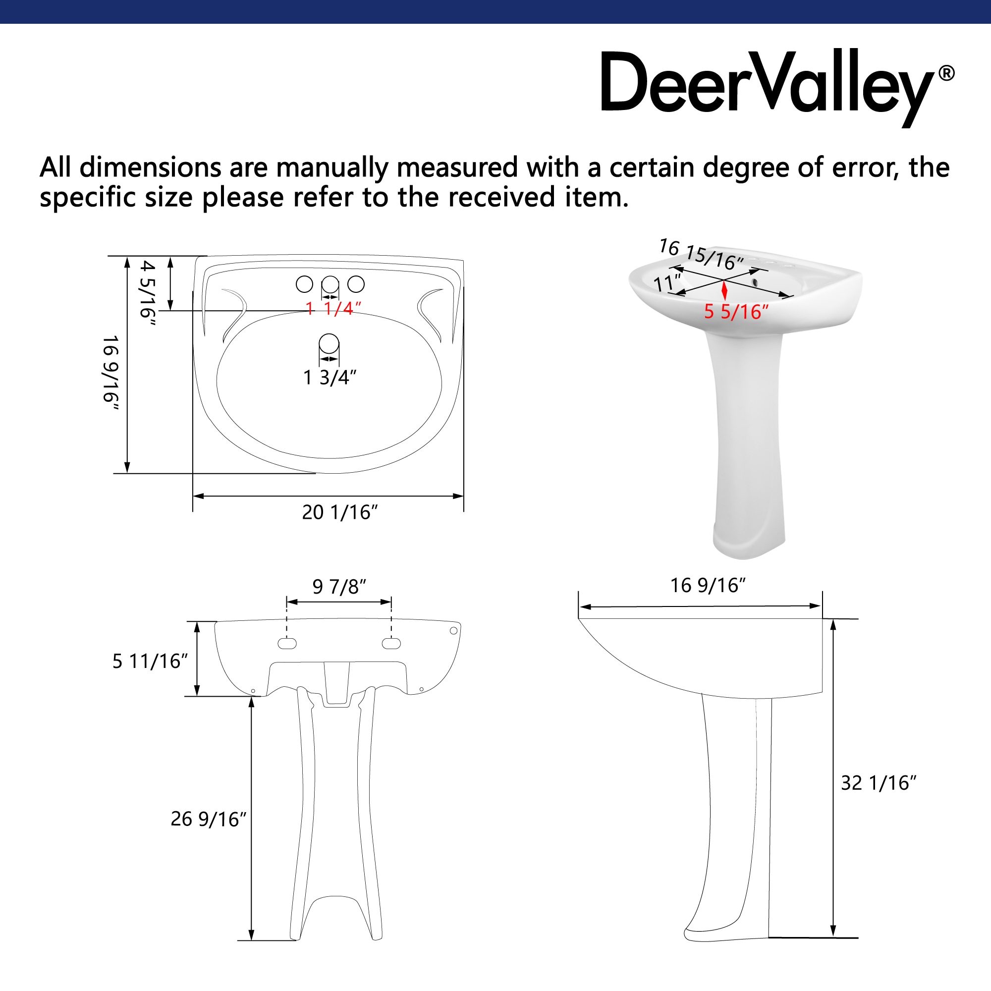 DeerValley DV-1P52503 Complete-Pedestal-Lavatories - View #10