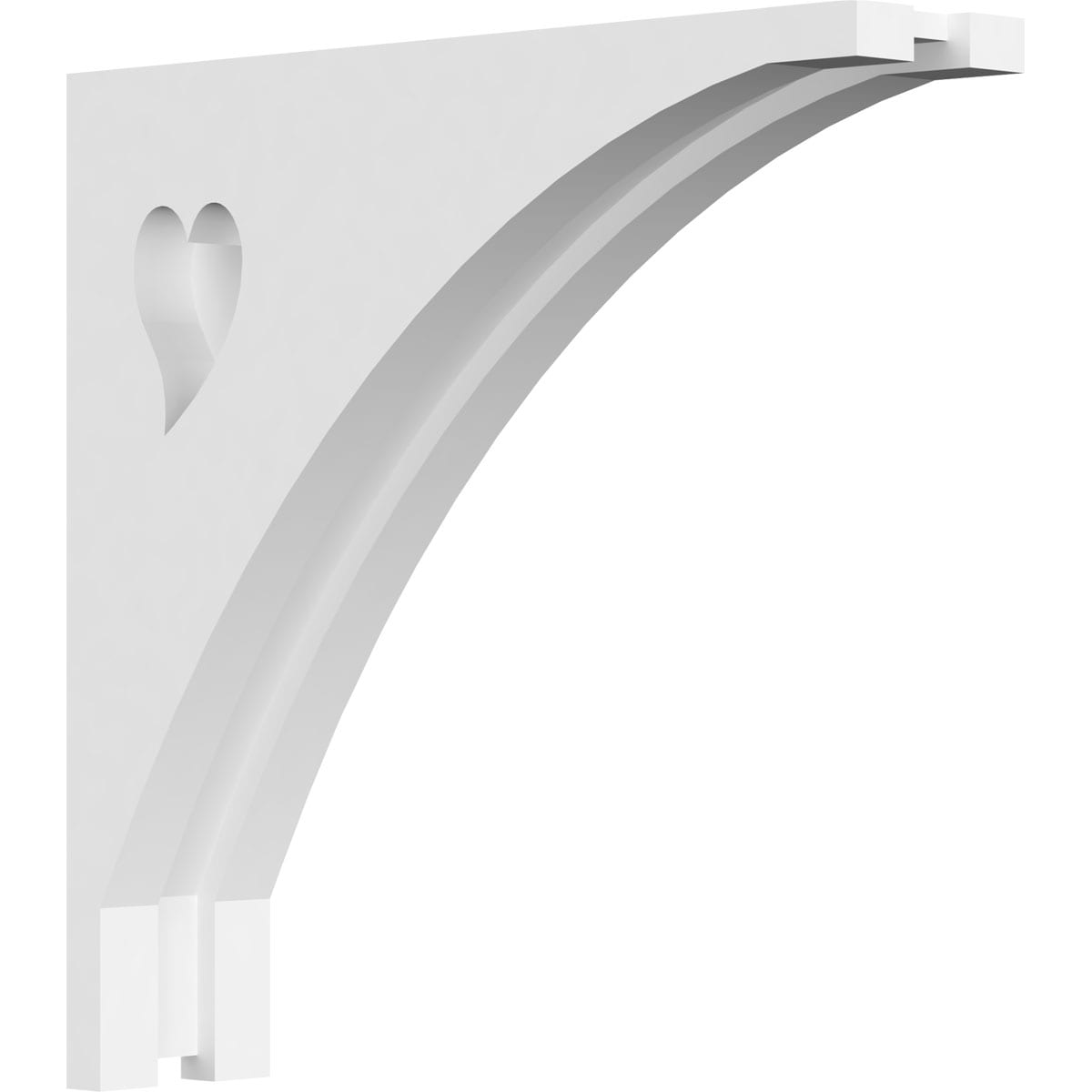 Ekena Millwork CORP01X08X08WN 1.875-in x 8-in x 8-in Winston Unfinished White PVC Paintable Corbel