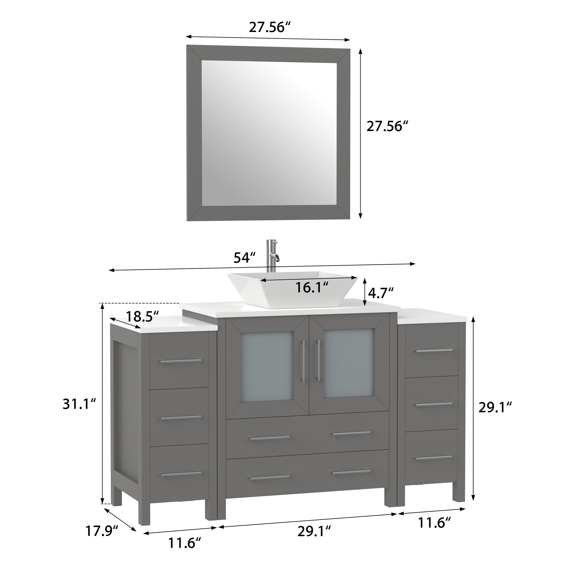 Vanity Art VA3130-54G Bath-Vanity-Combo - View #13