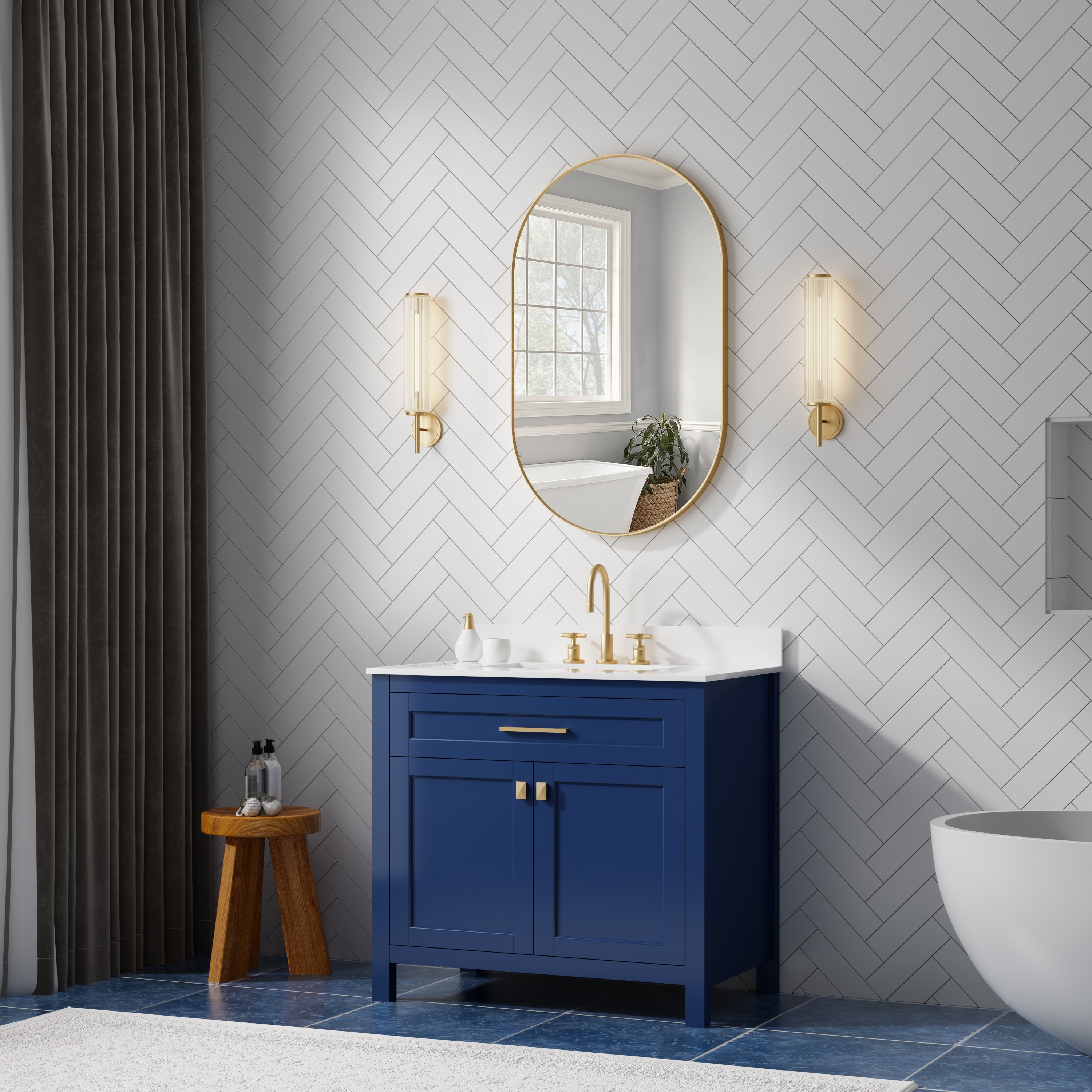 WELLFOR F2MR2440BG Framed-Bath-Mirrors - View #4