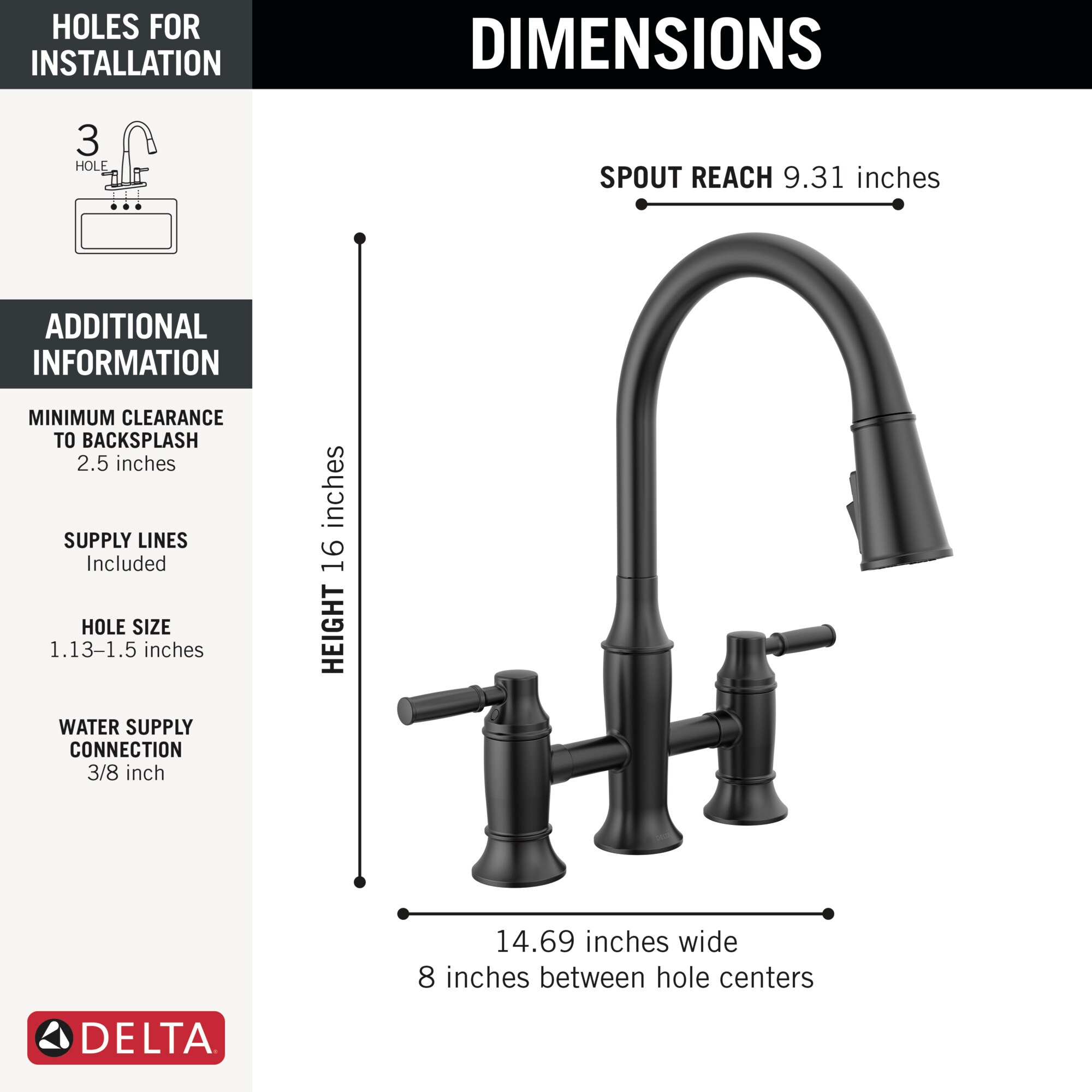 Delta 2384L-BL-DST Kitchen-Faucets - View #6