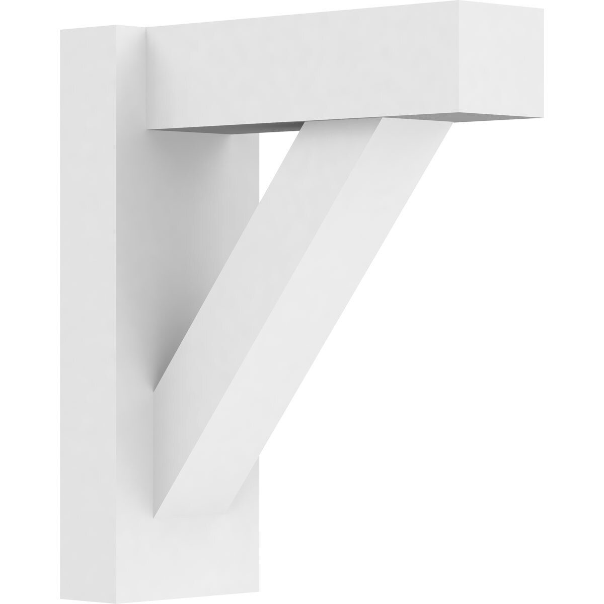 Ekena Millwork OUTP05X12X14TRA05 5-in W x 12-in D x 14-in H Traditional Architectural Grade PVC Outlooker with Block Ends