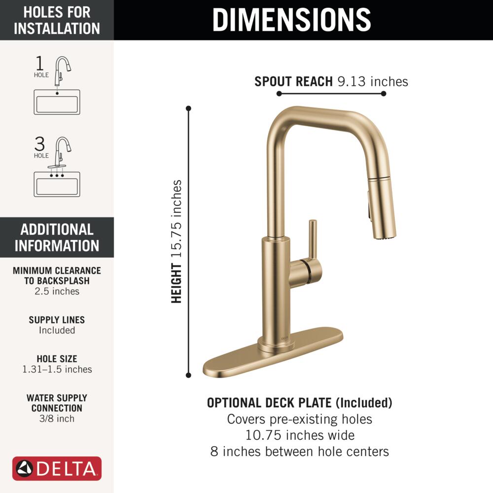 Delta 19868LF-CZ Kitchen-Faucets - View #3