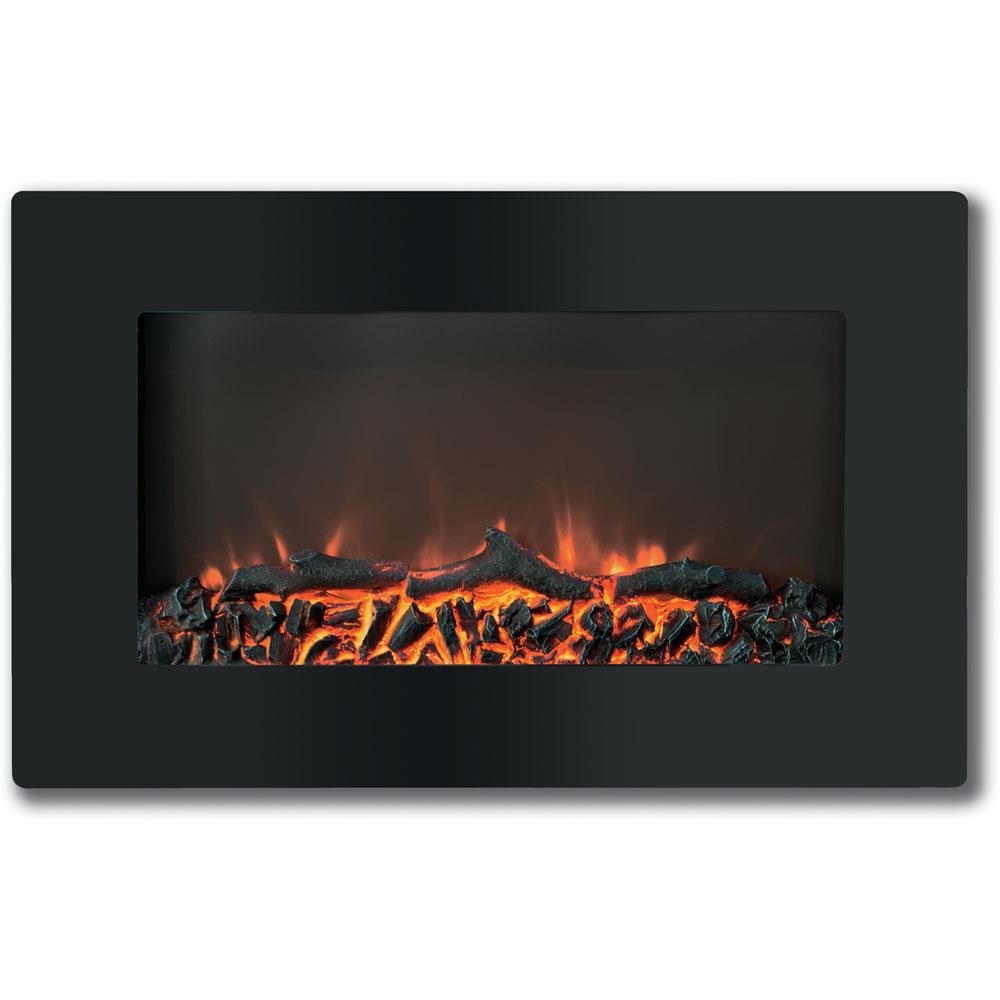 Cambridge 30.6-in W Black Fan-Forced Electric Fireplace CAM30WMEF-2BLK Uae Electronic uaeelectronic.com