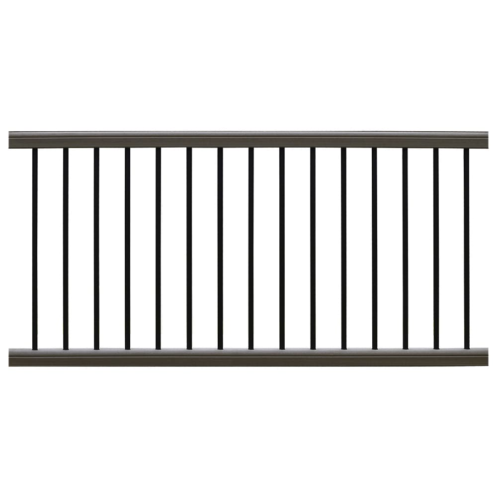 NewTechWood Ultrashield Hemispheres 6-ft x 6-in Argentinian Silver Gray Composite Deck Stair Rail Kit #US-636RK-ALU-ZX-SI
