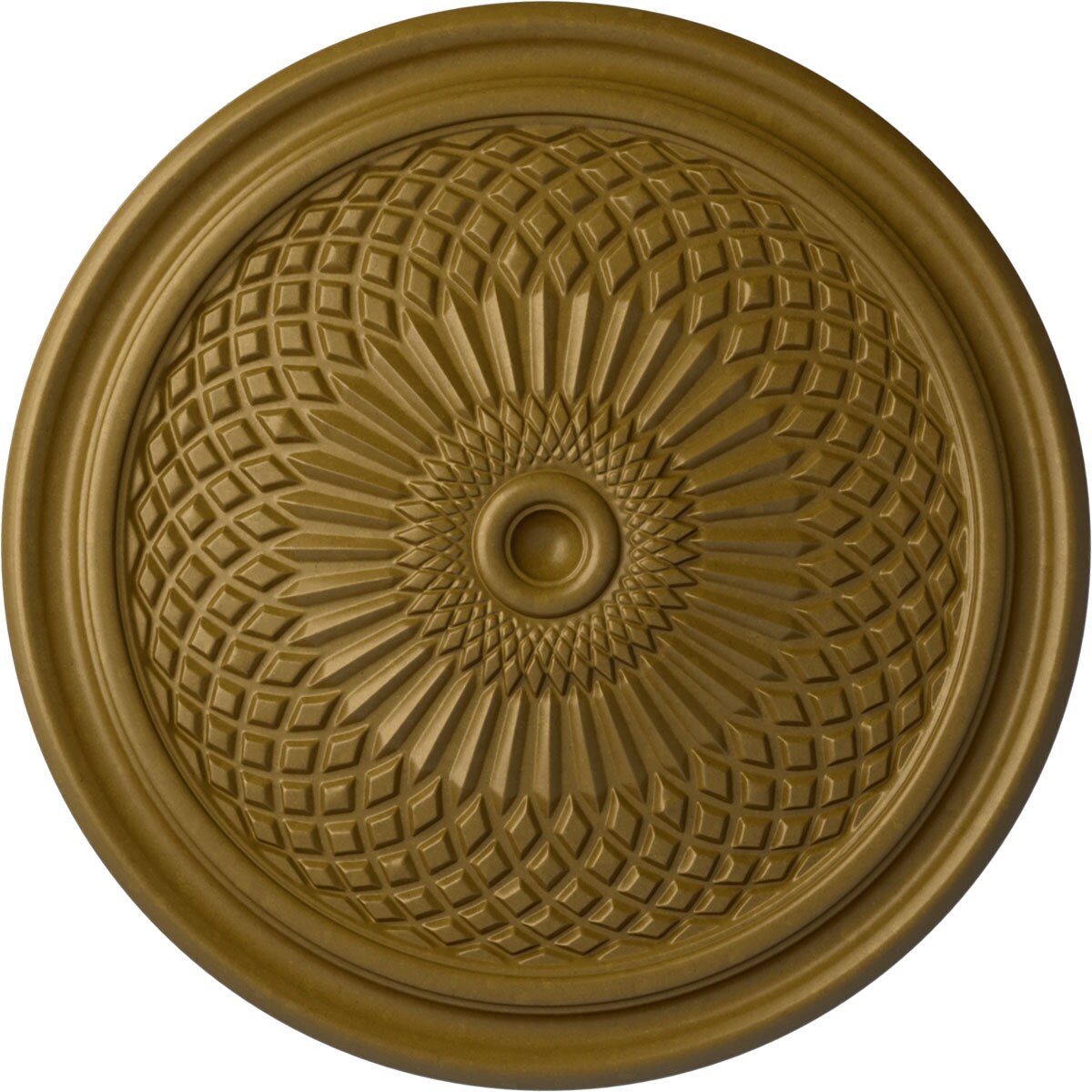 Ekena Millwork CM22TNGLS Trinity 22-in W x 22-in L Painted Gold Polyurethane Whole Ceiling Medallion