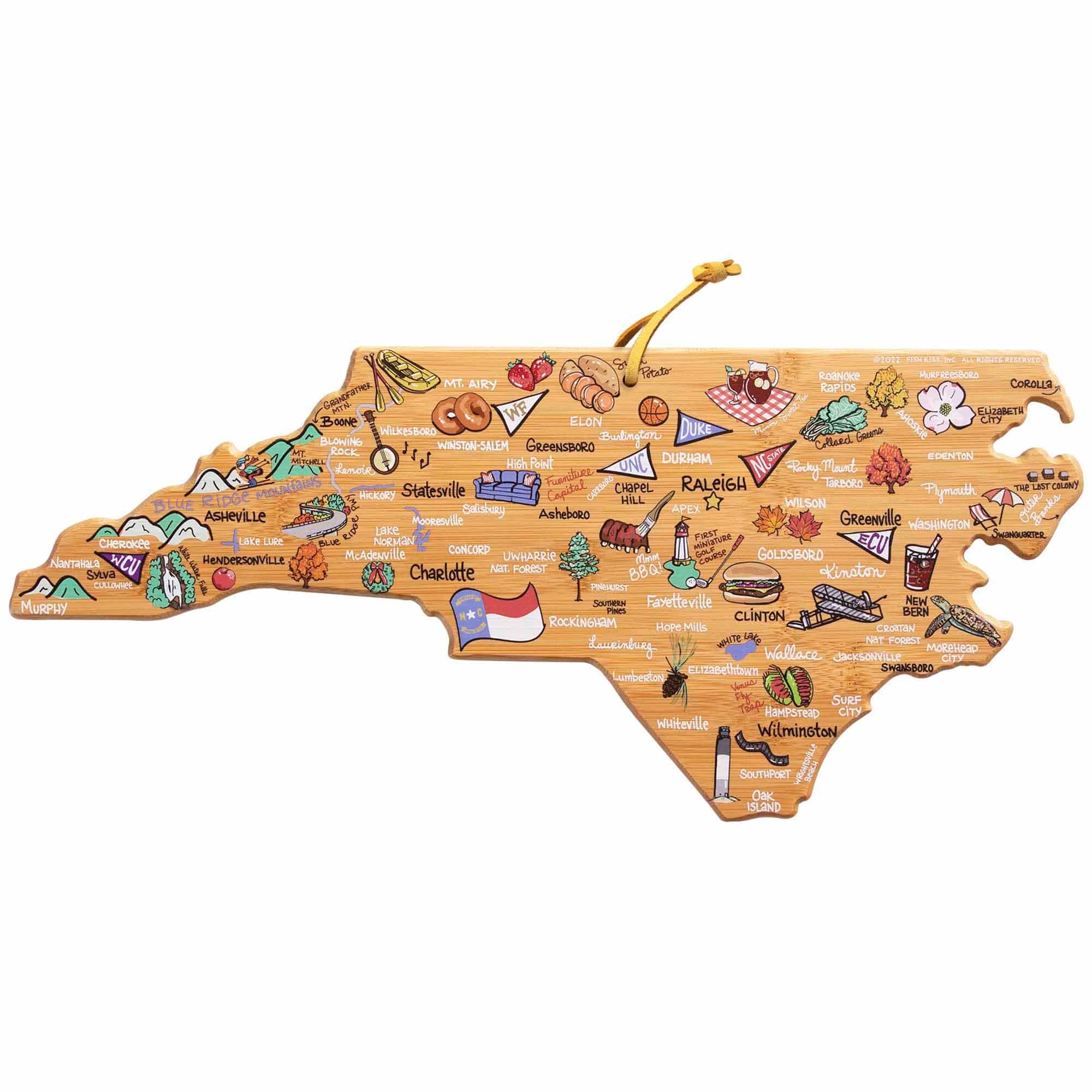 Totally Bamboo  Fish Kiss North Carolina Bamboo Serving and Cutting Board