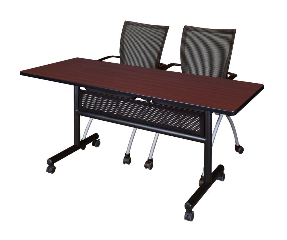 Regency MKFTM6024MH09BK Training Brown 4-Person Training Table (60-in W x 29-in H)