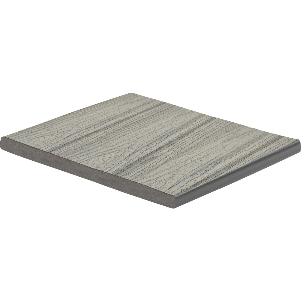 Enhance Naturals 1-in x 12-in x 12-ft Composite Foggy Wharf Fascia Deck Board (Actual Size: 0.56-in x 11.375-in) in Gray | - Trex FW011212E2S01