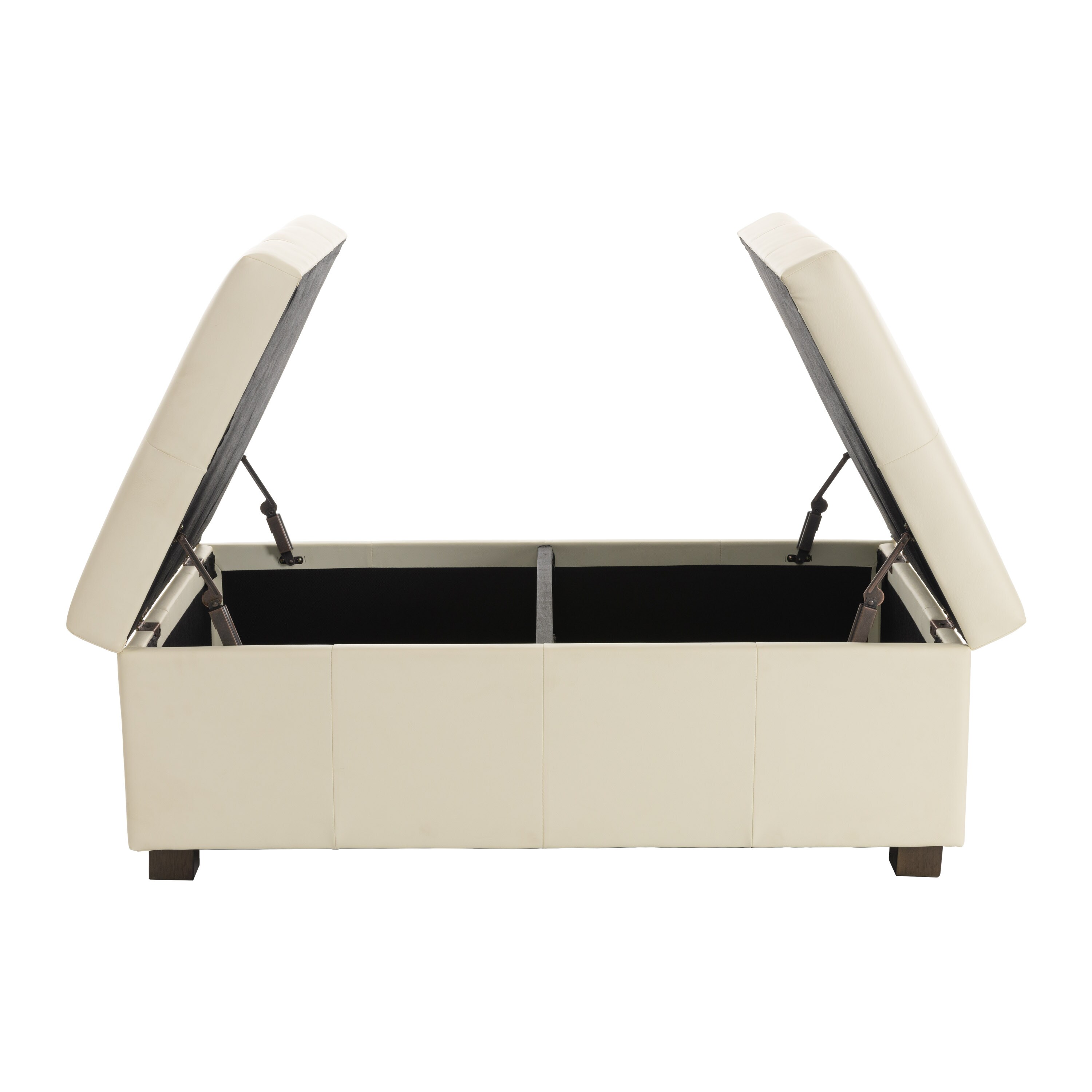 CorLiving BVLHK588O Modern White Faux leather Storage Ottoman