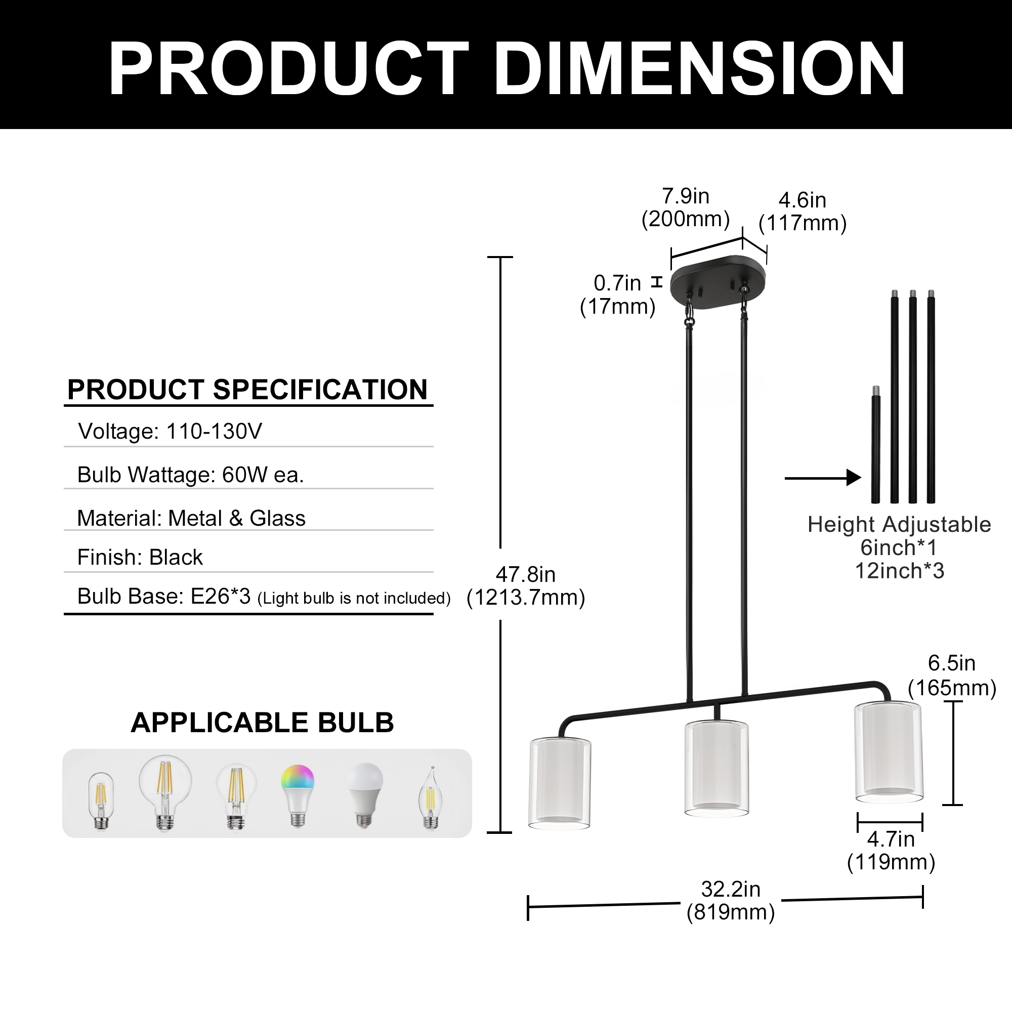 YANSUN LA-ZY-IP16101CBL-11 Pendant-Lights - View #4