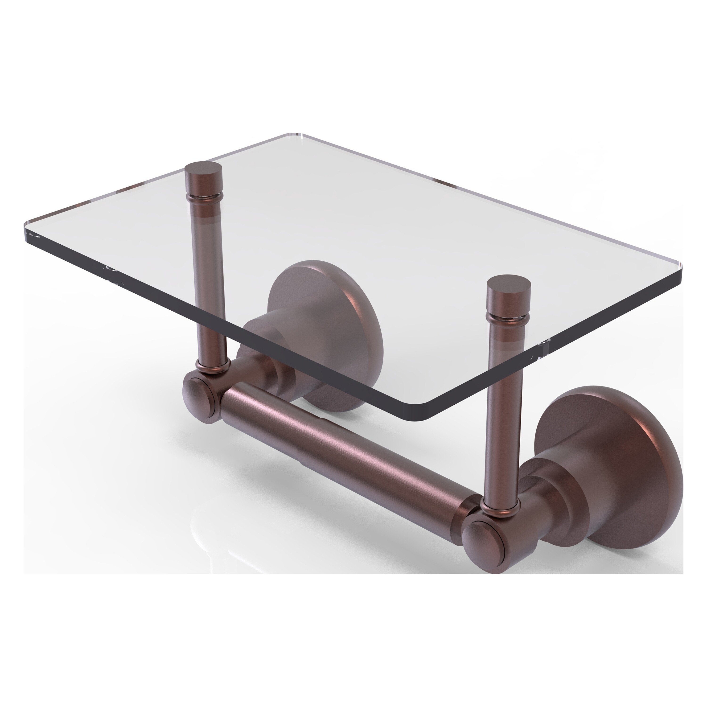Allied Brass WS-GLT-24-CA Washington Square Antique Copper Wall mount Double post Toilet Paper Holder 1 -Rolls