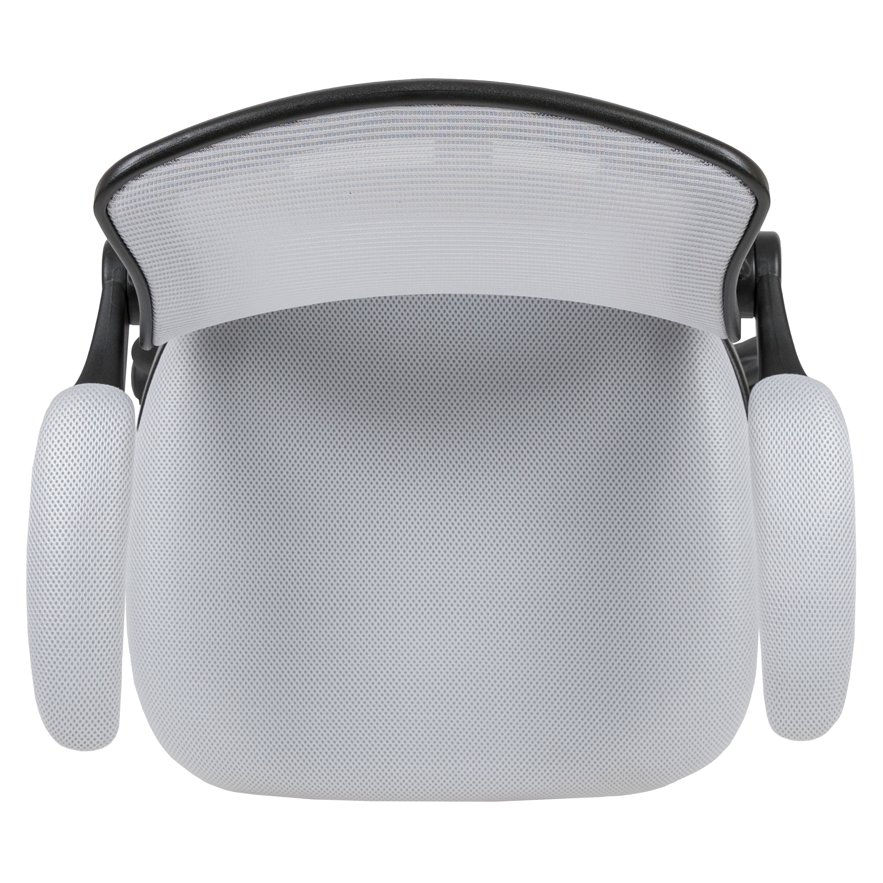 White Mesh Ergonomic Drafting Chair with Adjustable Foot Ring