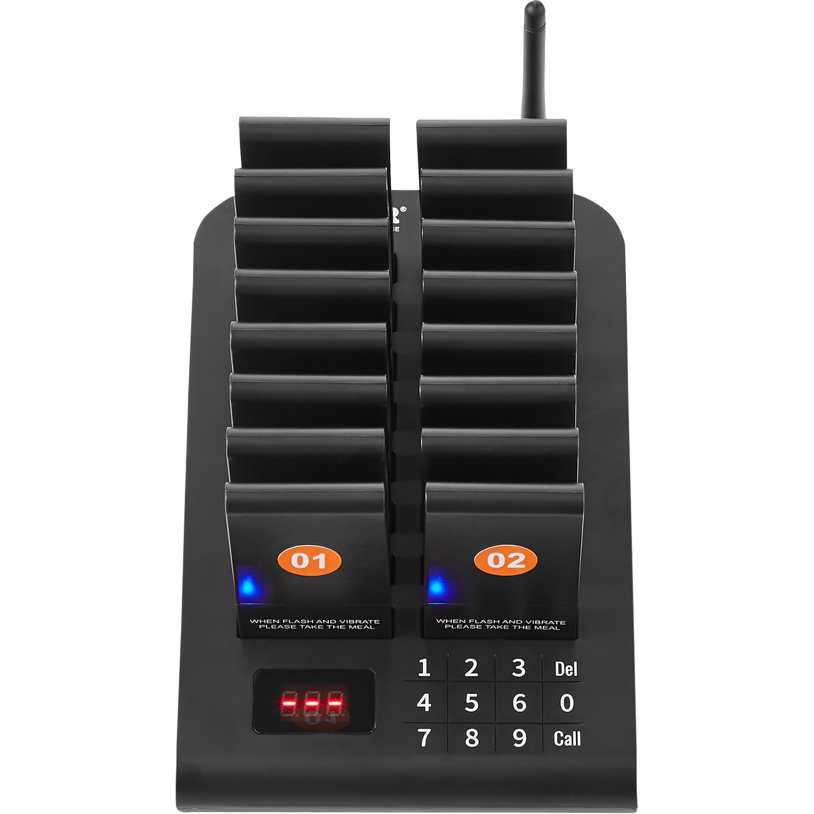 VEVOR Restaurant Pager SystemWireless 500m Long Range Lineup Waiting Queue SignalGuest Customer Calling Beepers with Vibration and Flashing16 Buzzers for Food TruckChurchNurseryHospital