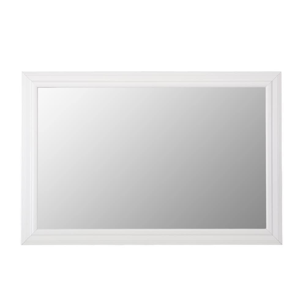 Gardner Glass Products 48-in W x 36-in H White Mdf Transitional Mirror Frame  Kit (Hardware Included in the Mirror Frame Kits department at