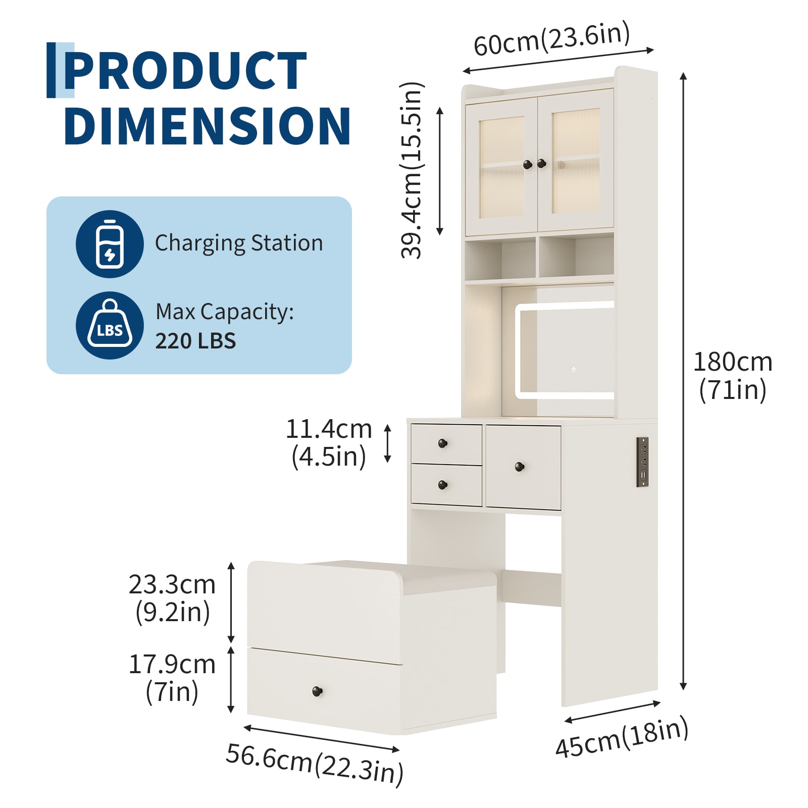 Garvee CK0-SBCT7-LKJ Bedroom-Vanities - View #2