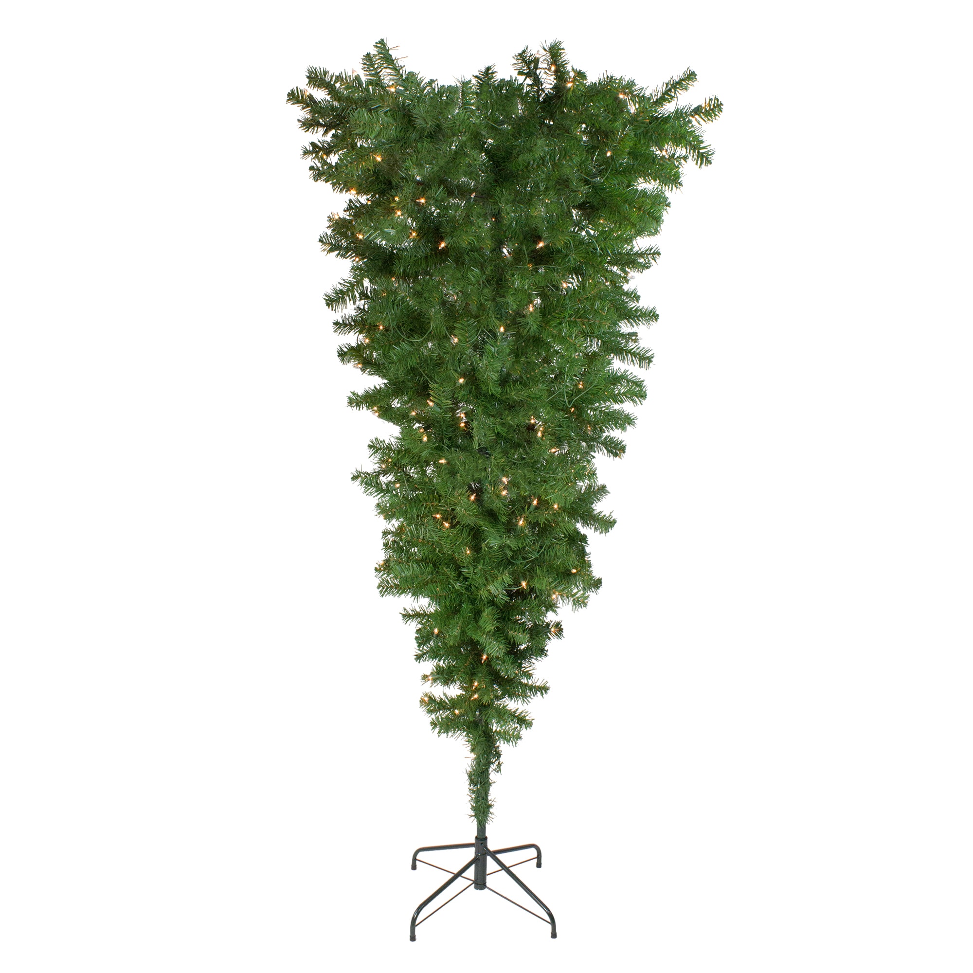 Northlight 5.5-ft Spruce Pre-lit Artificial Tree Upside-down Artificial ...