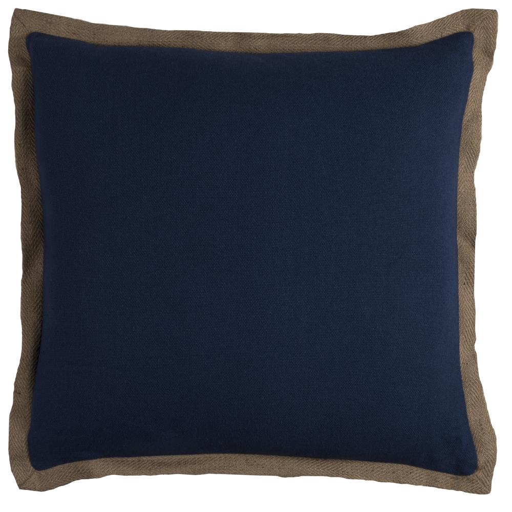 Rizzy Home Poly Filled Pillow 22-in X 22-in Navy Indoor Decorative ...