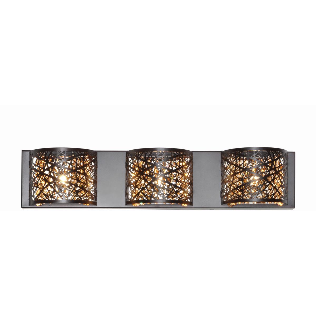 Decovio  16303-BCWX3 Troy 3 Light 24 inch Bronze Bath Vanity Light Wall Light