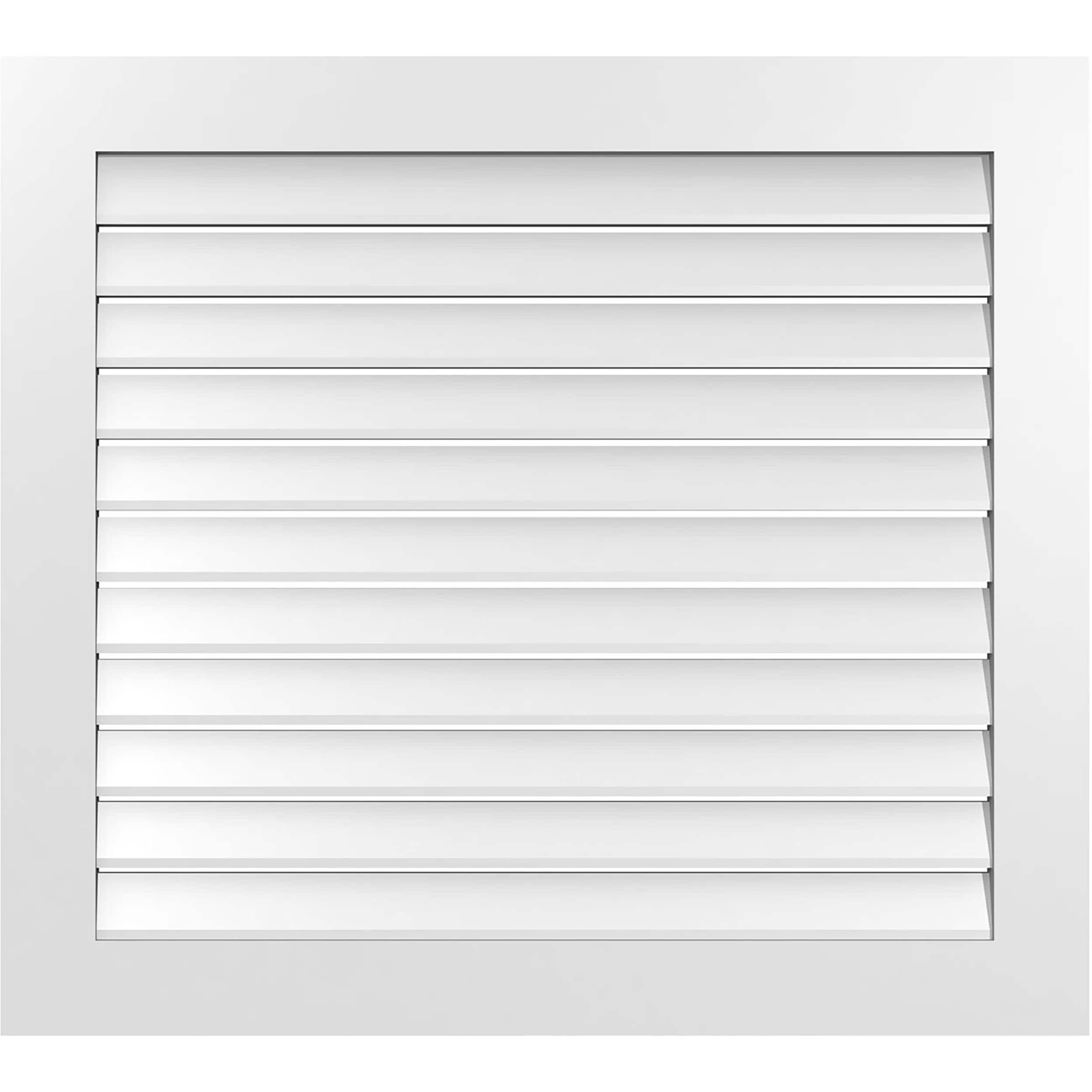 Ekena Millwork GVPVE40X3601SF 40-Inches x 36-Inches Off-white Rectangle PVC Gable Louver Vent