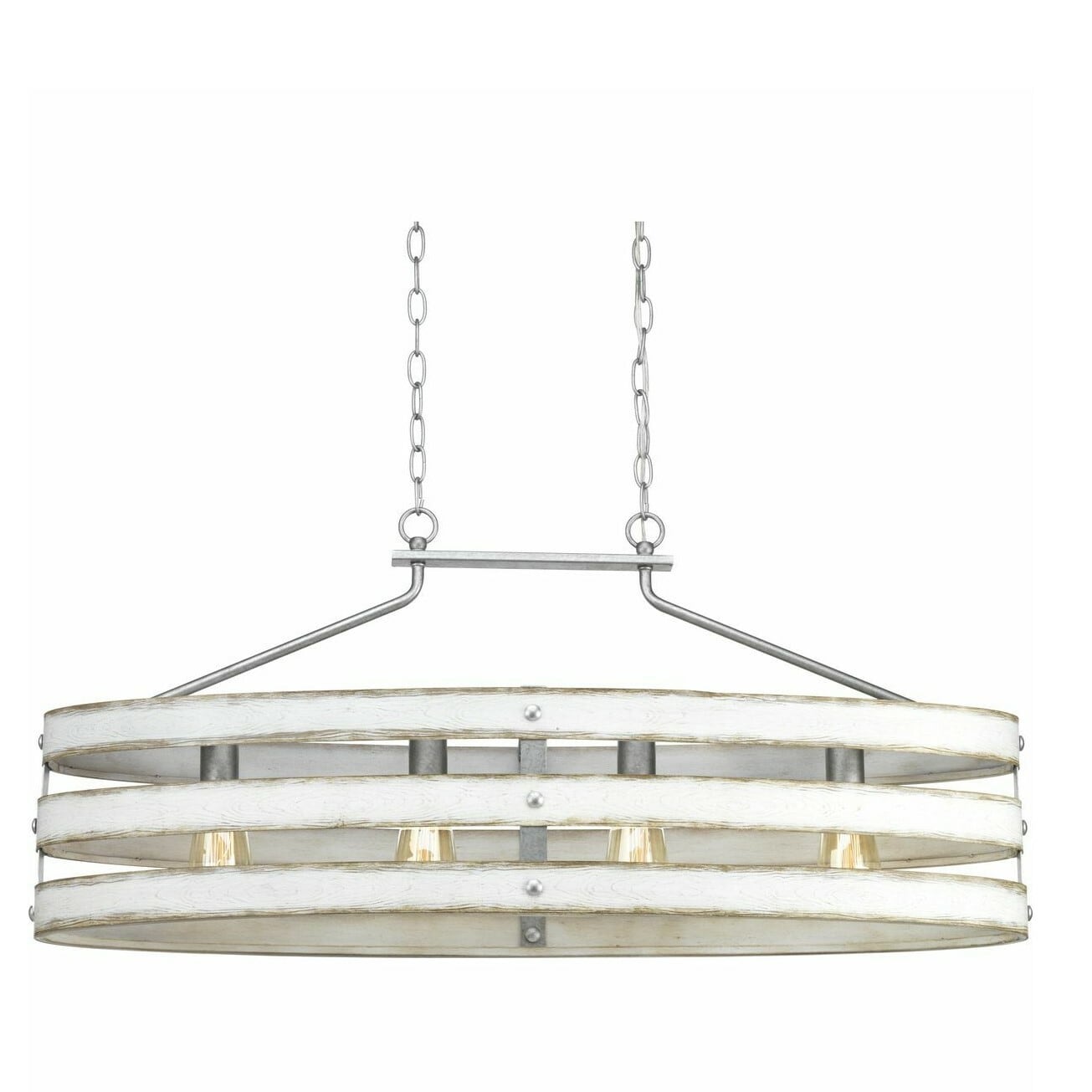 Progress Lighting P400097-141 Gulliver 4 -Light White Coastal For Use in Bedrooms, Dining Rooms, Foyers, Kitchens, Living Rooms Chandelier