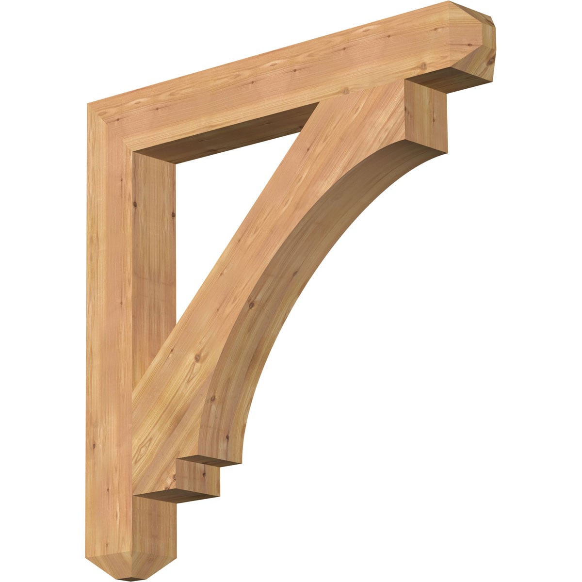 Ekena Millwork BKT06X42X42IMP04SWR Imperial craftsman smooth 5-1/2-in x 42-in x 42-in Western red cedar Brown Wood Standard bracket