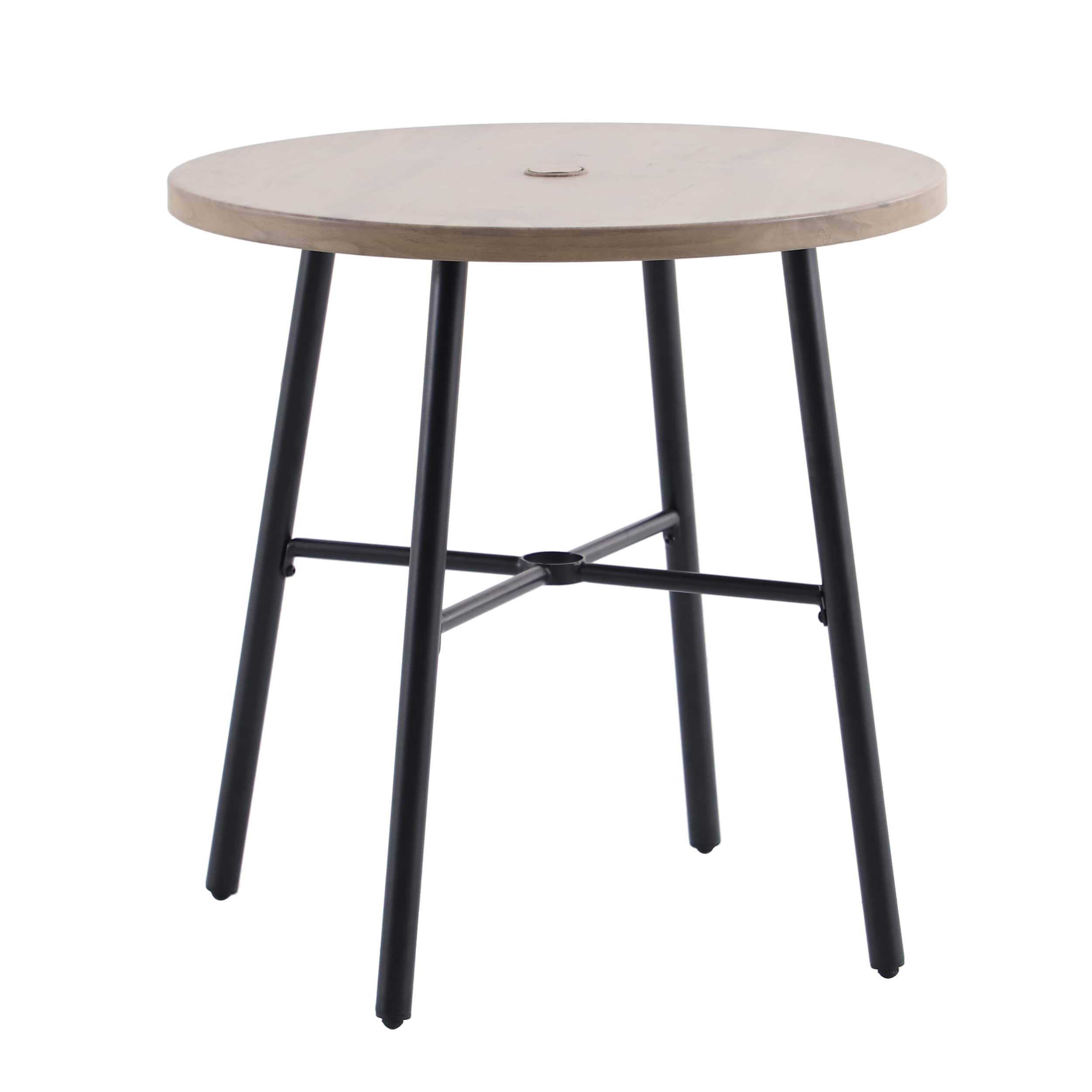Style Selections FTS71289 Pelham Bay Round Outdoor Bistro Table 27.95-in W x 27.95-in L with Umbrella Hole