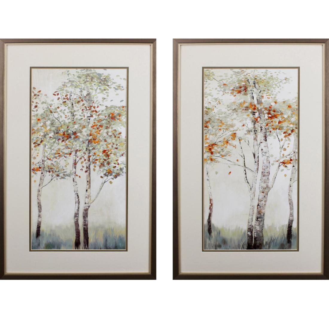 HomeRoots 4000401480 Wall Art Light Brown Wood Framed 31-in H x 19-in W Modern Paper Limited Edition Painting