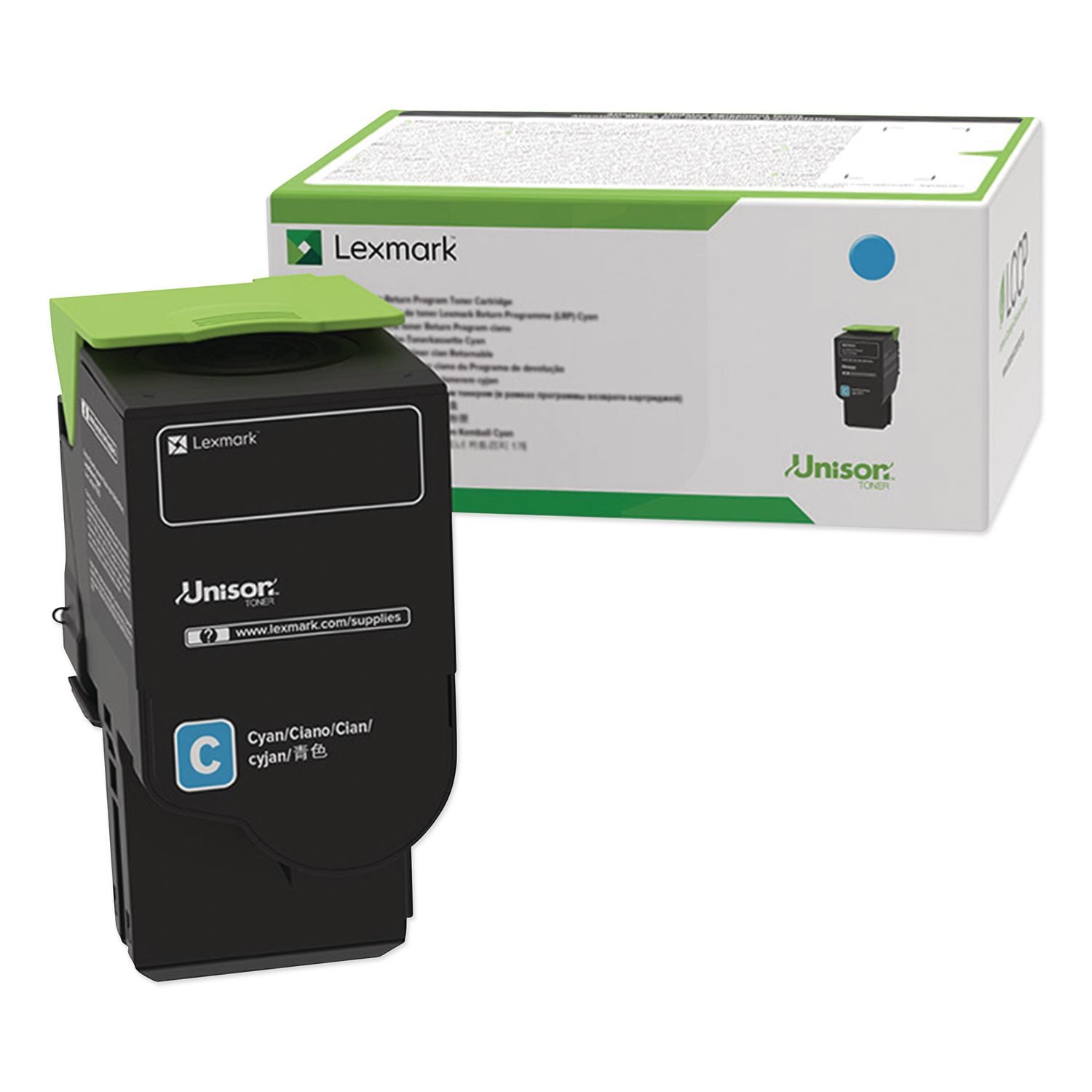 Lexmark 78C1XCE Extra High-Yield Toner 5000 Page-Yield Cyan #78C1XCE