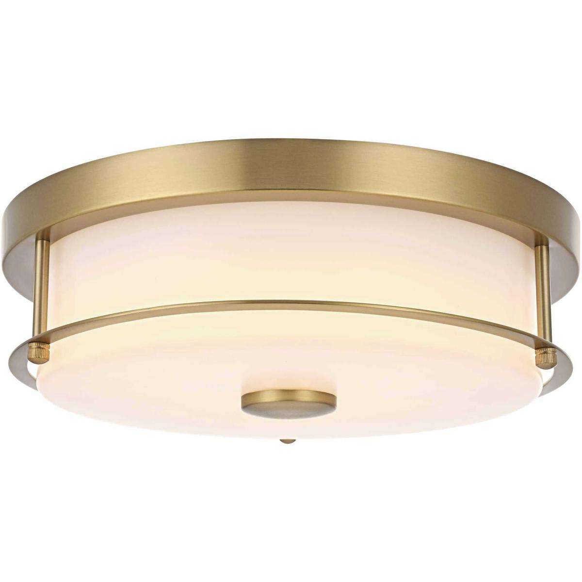 Elegant Lighting Living District LD304F12SG Kolson 1 Light 12 inch Satin Gold Flush Mount Ceiling Light