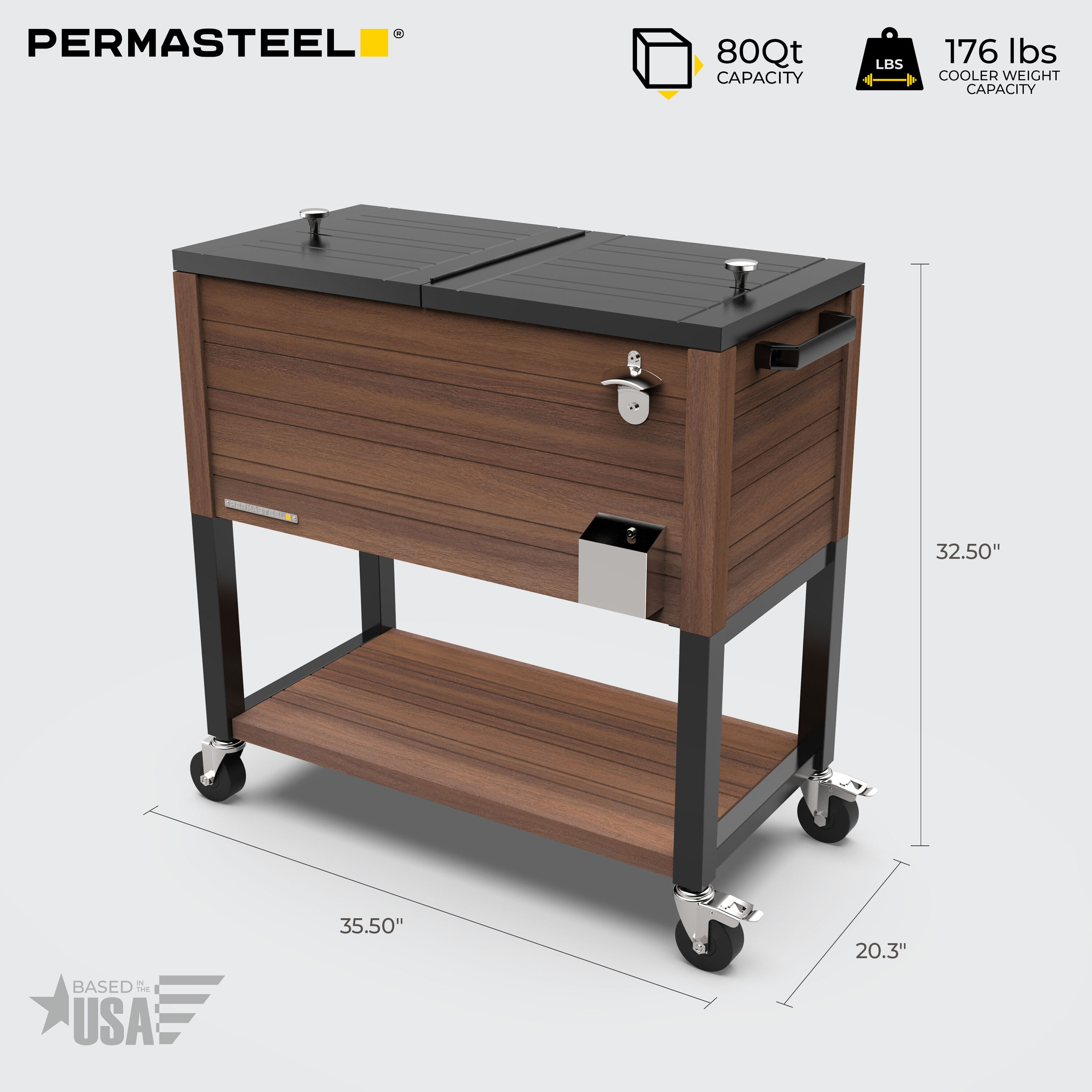 Permasteel PS-205-80QT-BR Beverage-Coolers - View #9