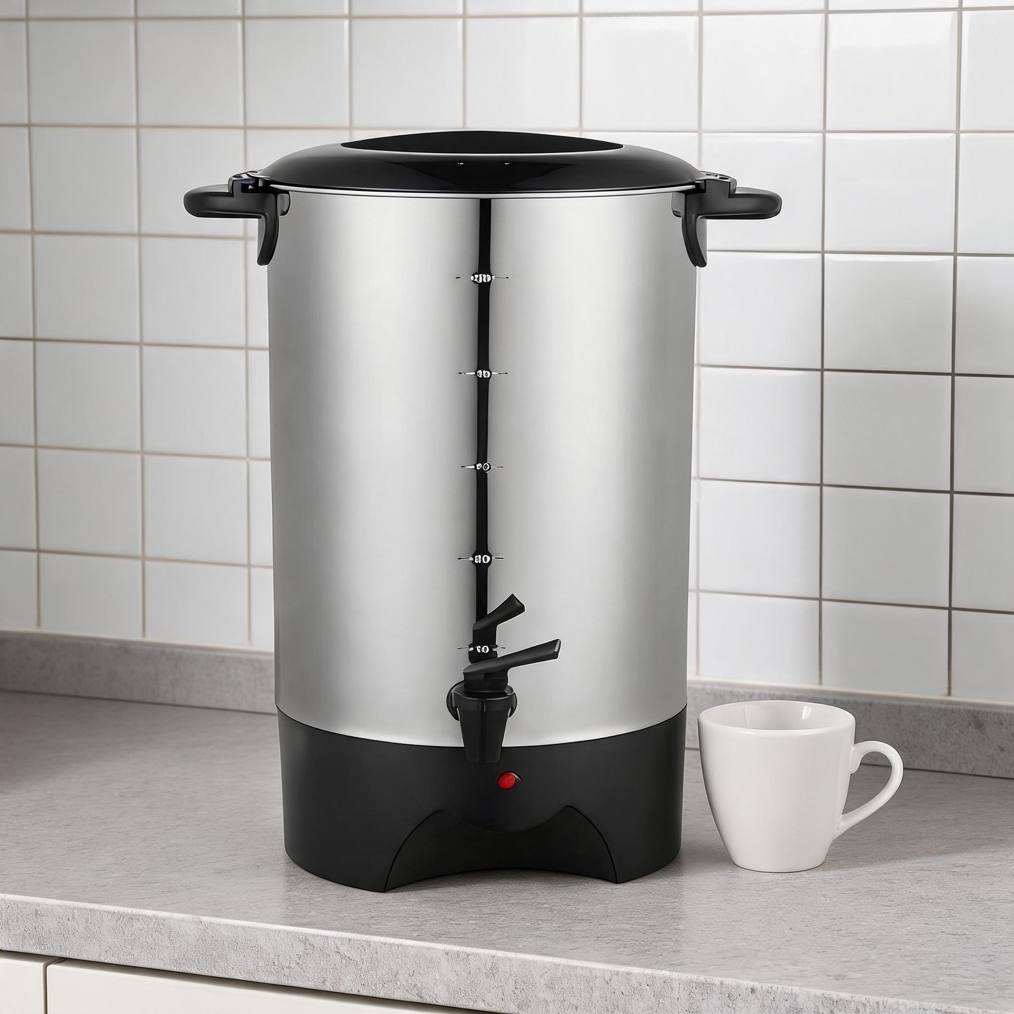 Garvee 4.8L Single-Layer Coffee Bucket 304 Stainless Steel Brushed Finish Original Stainless Steel Color  Hot Beverage Dispenser
