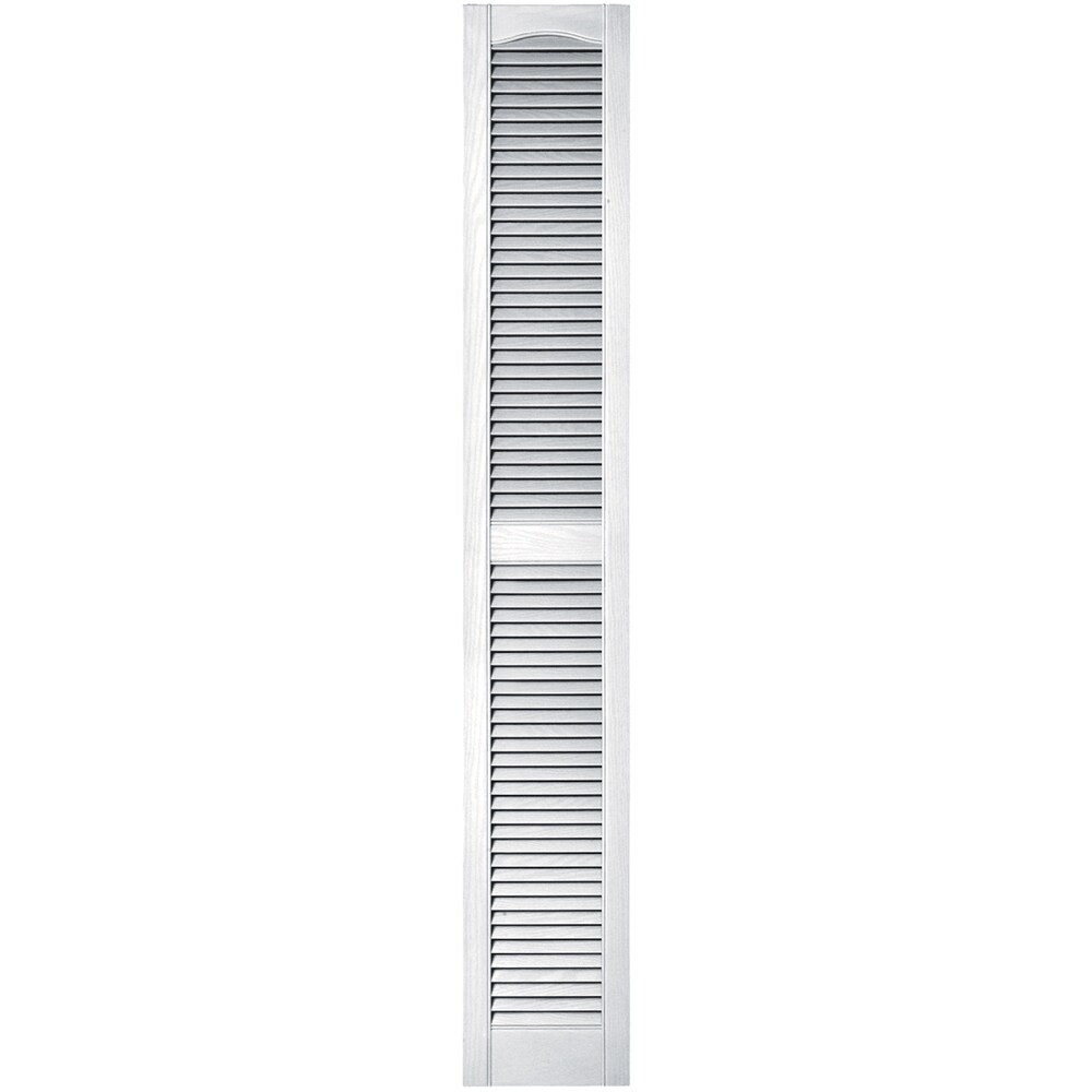 Vantage V1711275001 12-in W x 74.875-in H White Louvered Exterior Shutters ( 1 -Pack )