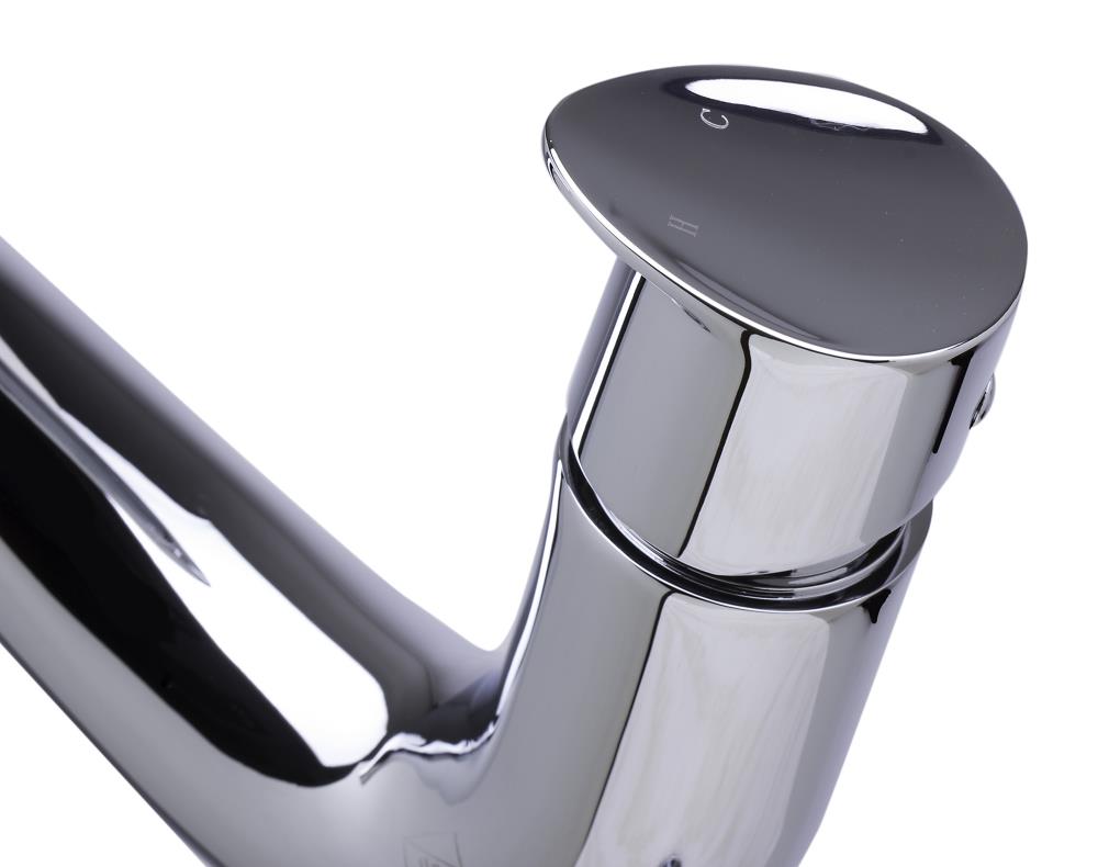 Polished Chrome Tall Single-Handle Bathroom Faucet
