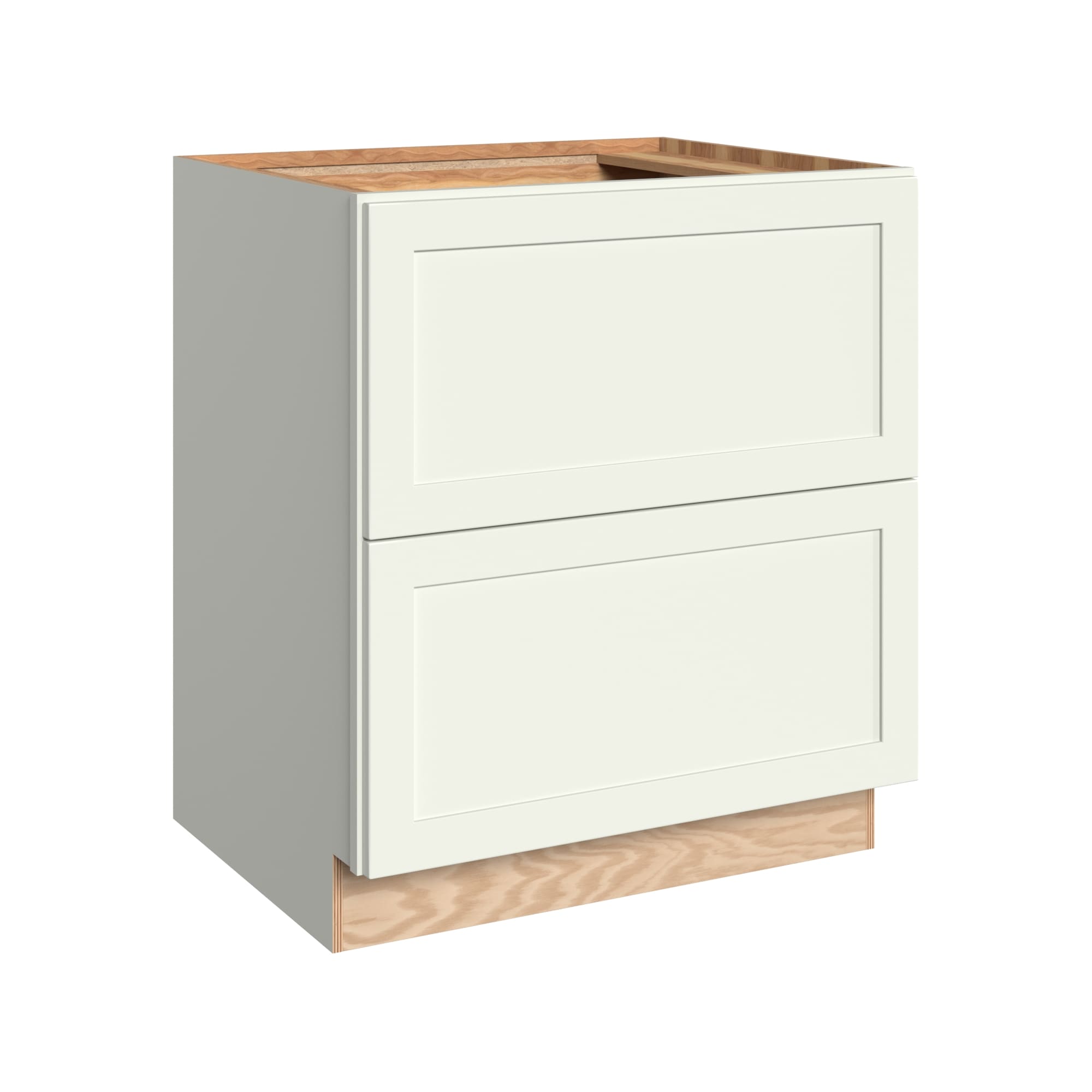 KraftMaid Momentum BPPS30.2G71 Deveron 30-in W x 34.5-in H x 24-in D Dove White 2 -Drawers Drawer Base Fully assembled Plywood Cabinet ( Recessed panel Shaker )