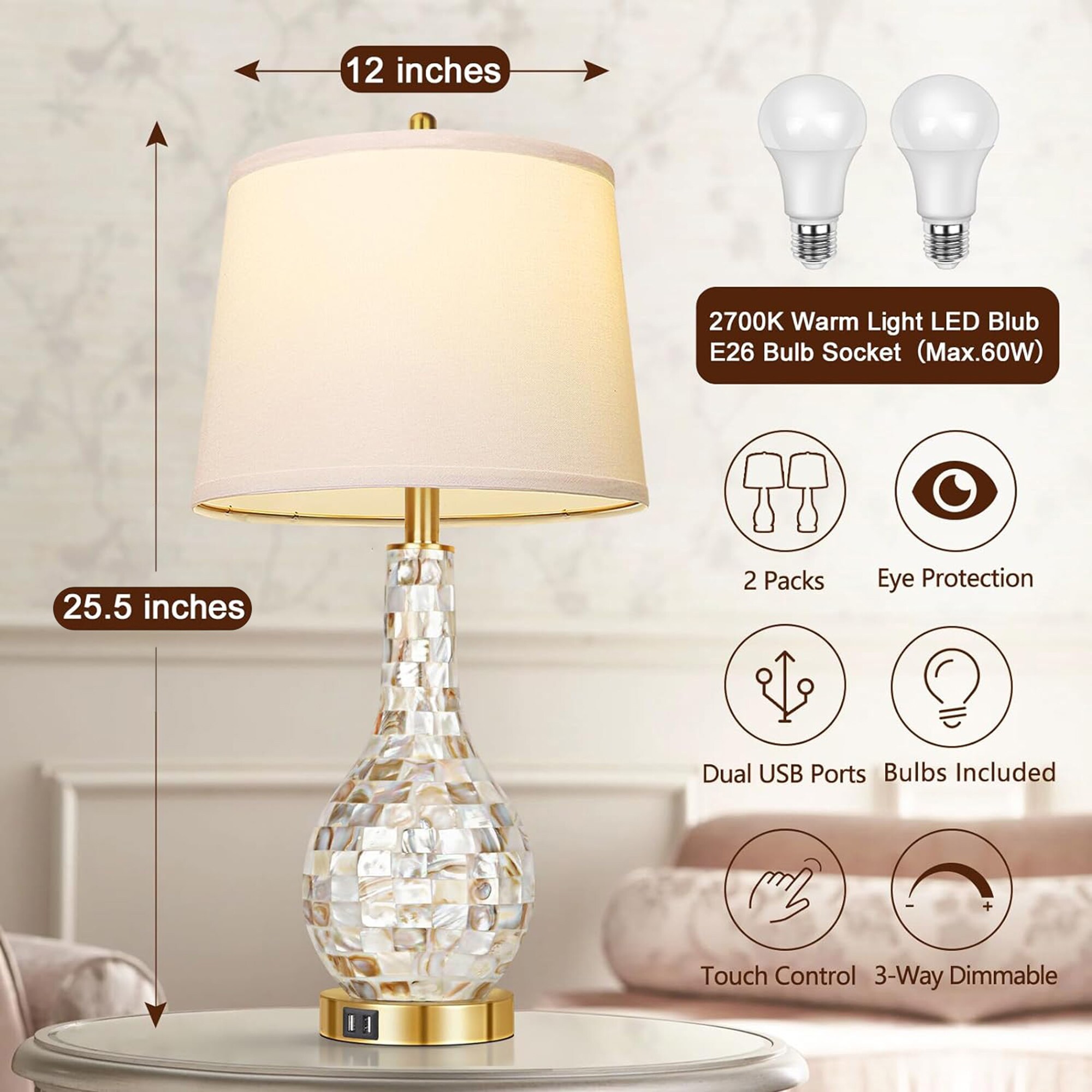 LETILY F9QCIA08 Table-Lamps - View #7