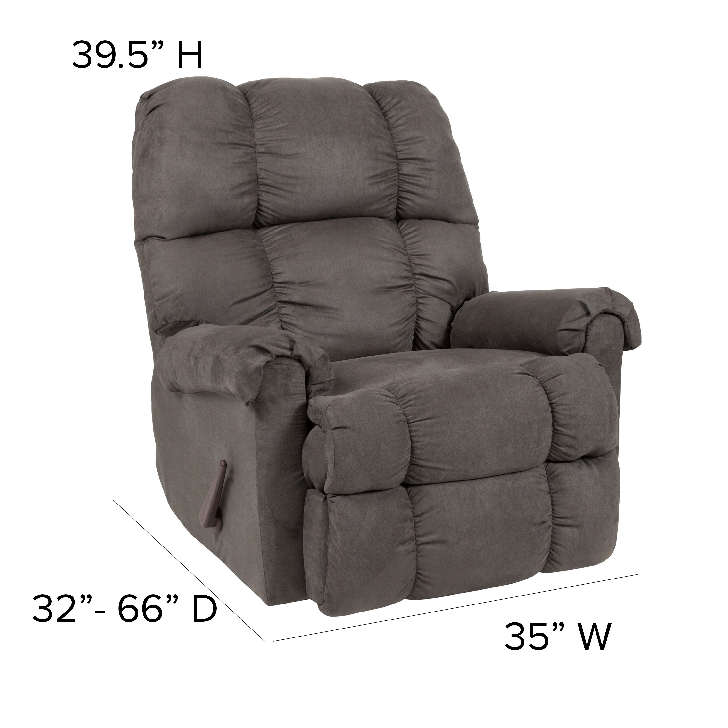 Flash Furniture Sierra Graphite Microfiber Recliner at Lowes.com