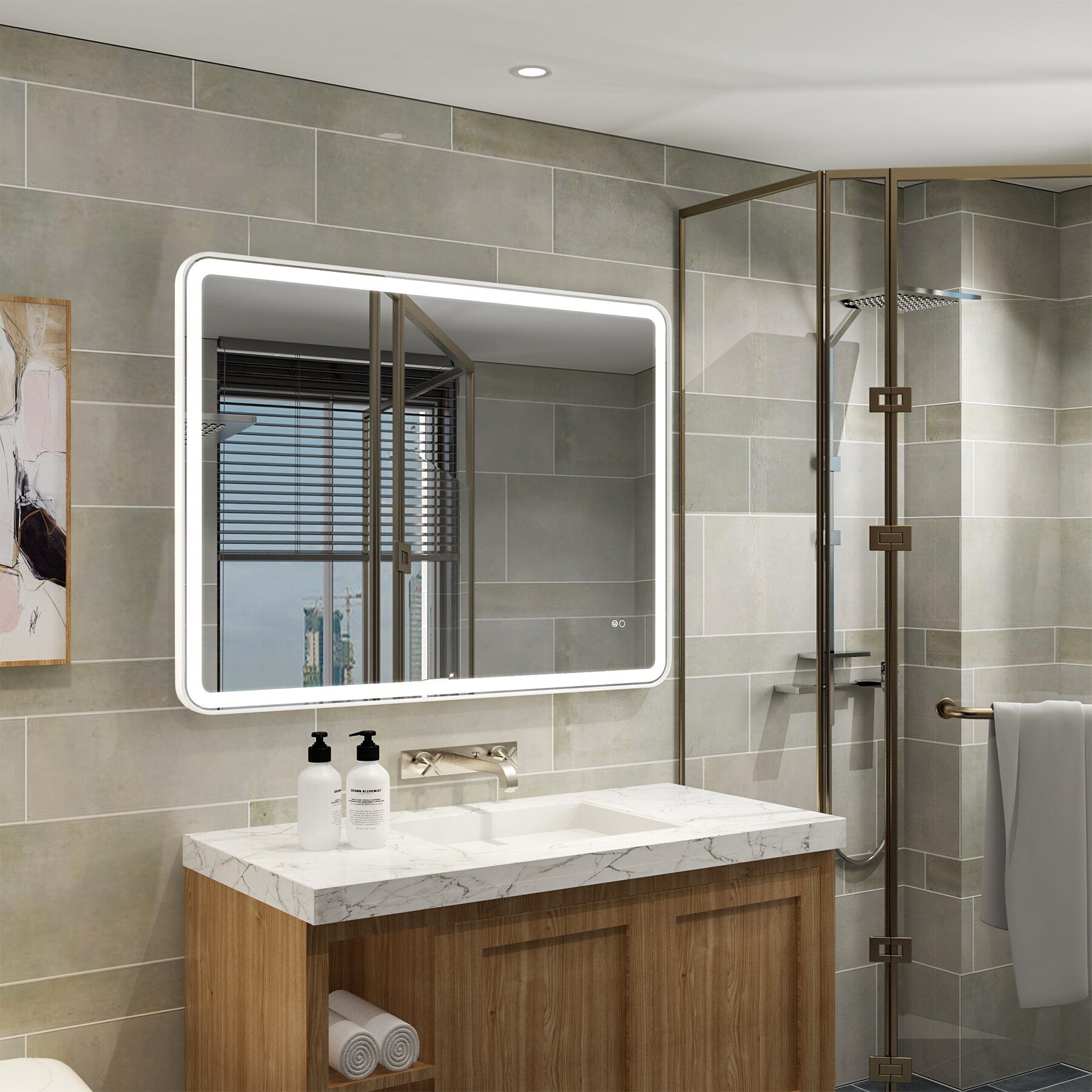 WELLFOR TRX-957AK Framed-Bath-Mirrors - View #3