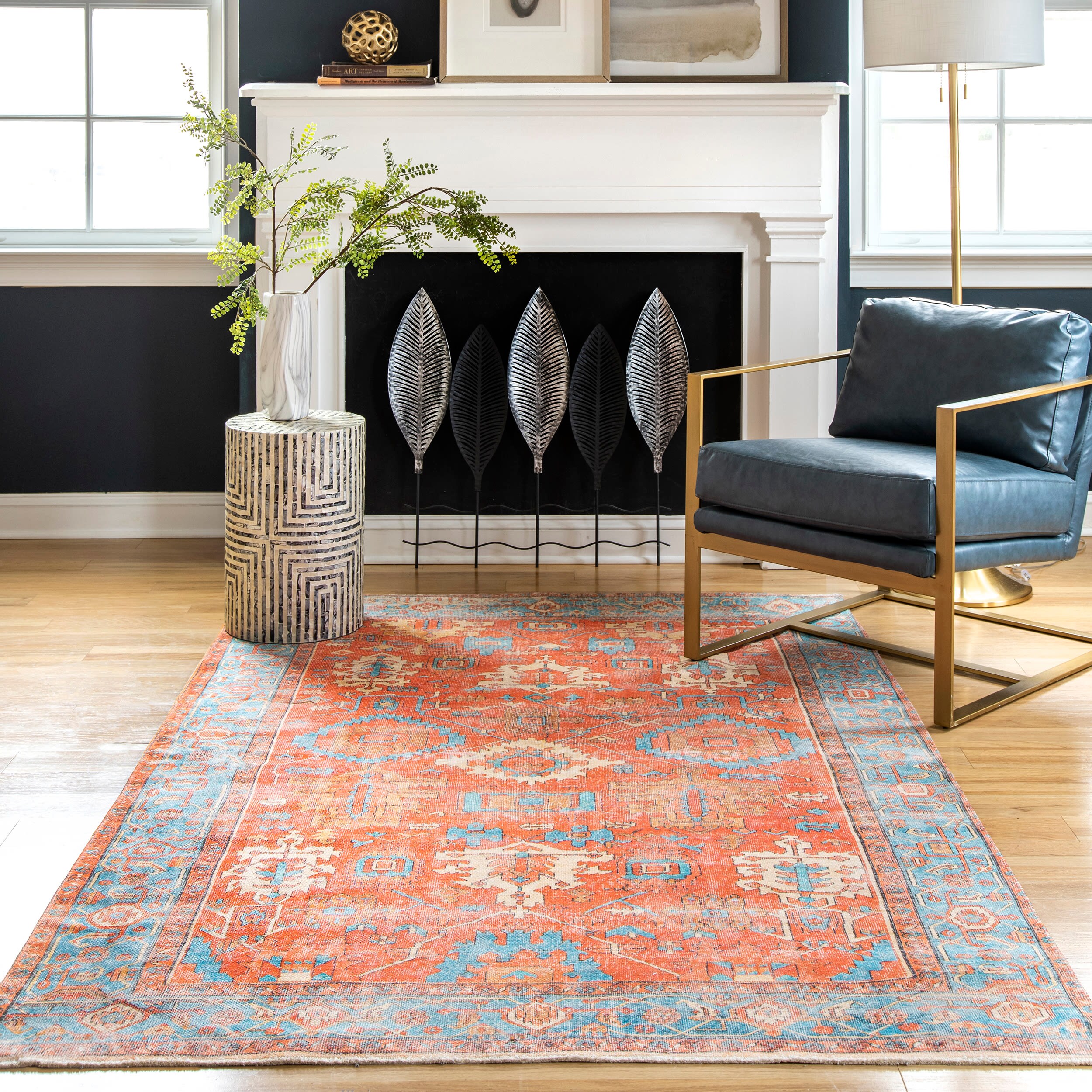 nuLOOM MKCL19A-8010 8 X 10 (ft) Indoor Border Vintage Area Rug