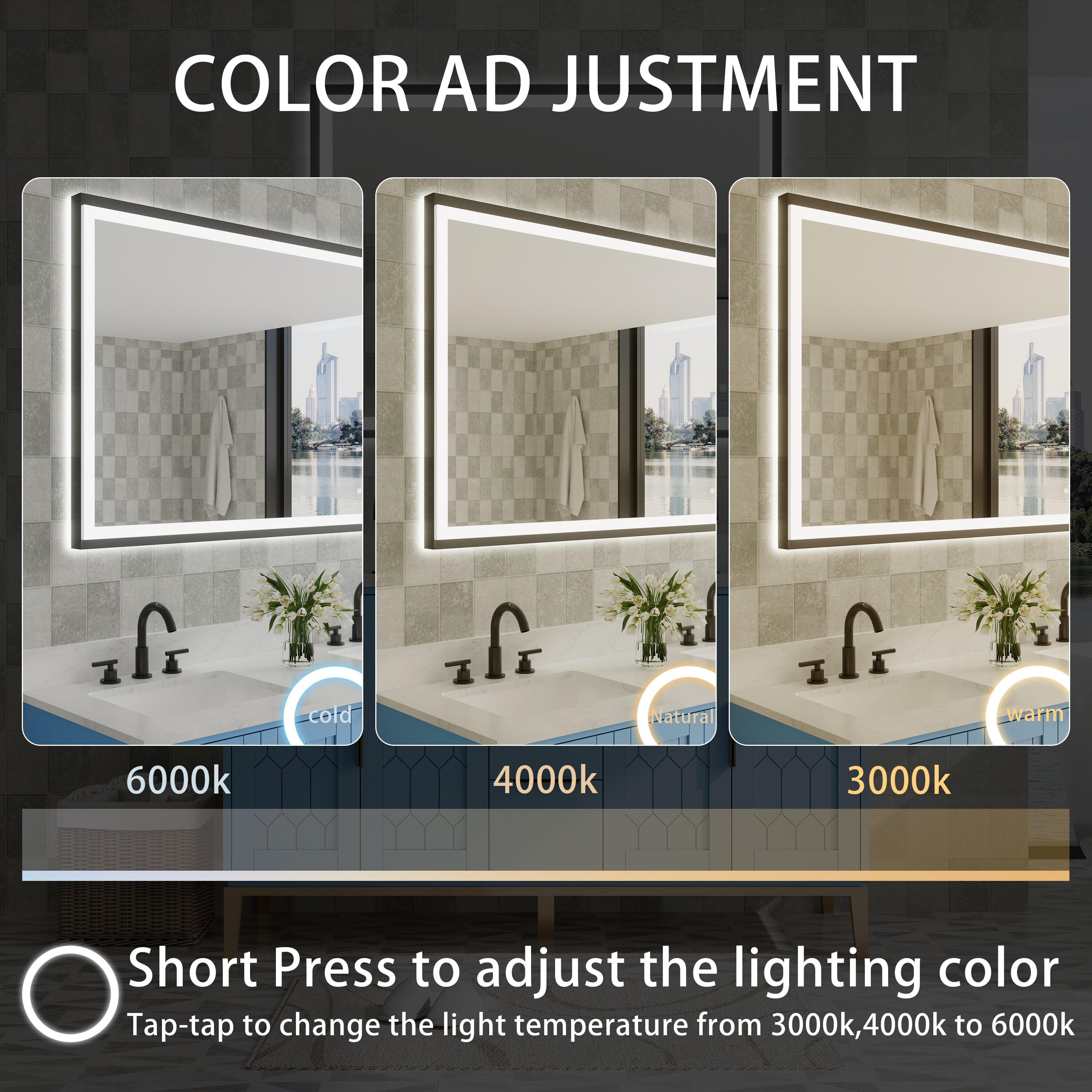 CALVON CLW64836MB Framed-Bath-Mirrors - View #6