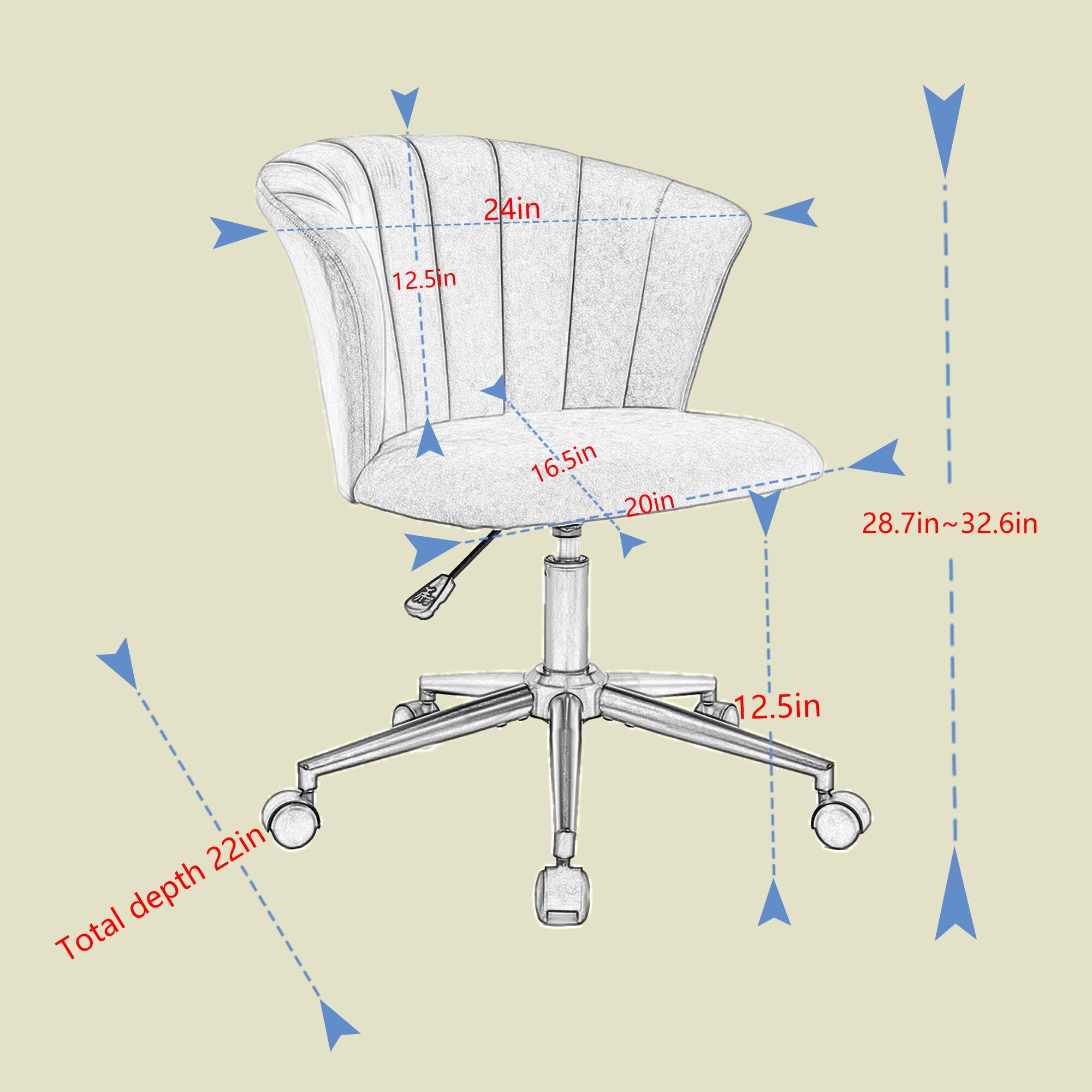 Clihome CMCH-293LG Office-Chairs - View #8