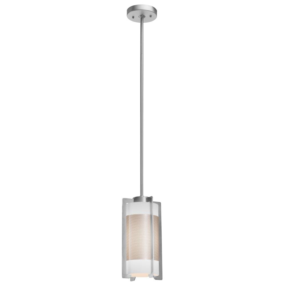 Access Lighting 20738LEDDLP-BS/OPL Iron Brushed Steel Modern/Contemporary Geometric LED Mini Hanging Pendant Light