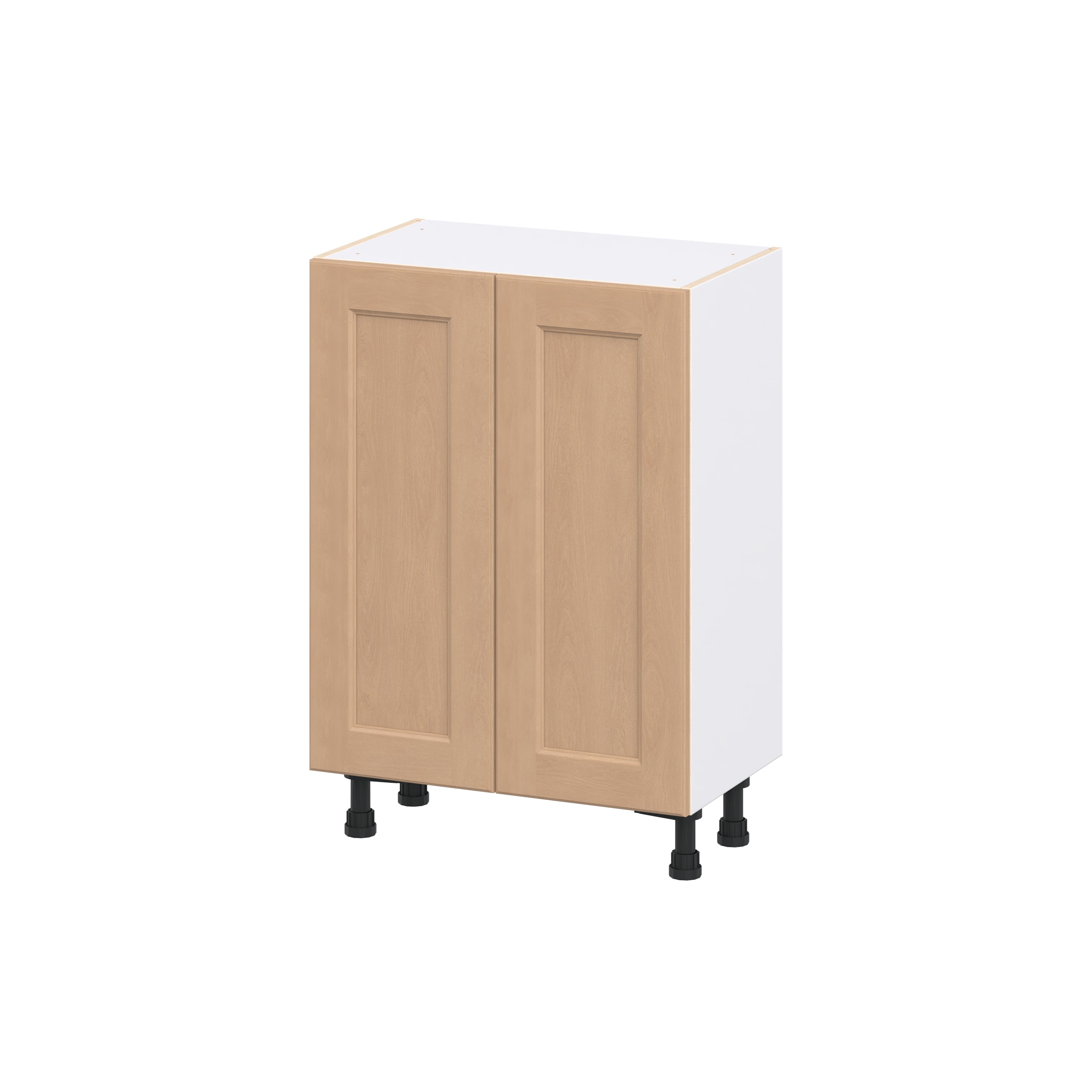 Hugo&Borg B2414-2FH-RA Raleigh 24-in W x 34.5-in H x 14.75-in D Sugar Cookie Base Fully assembled Cabinet (Flat Panel Shaker)