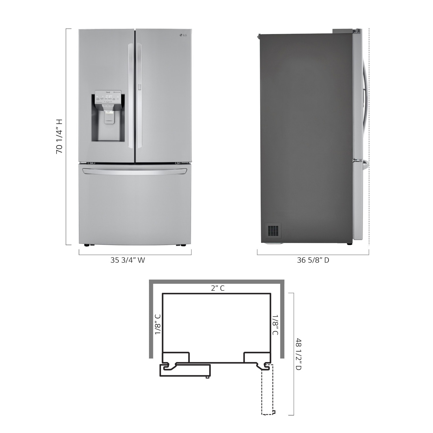 LG LRFDS3016S French-Door-Refrigerators - View #13