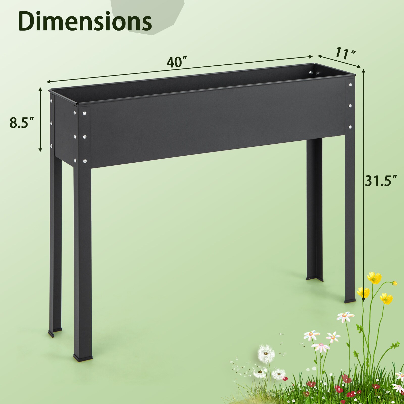 Iseryn NB3935BK Raised-Garden-Beds - View #3