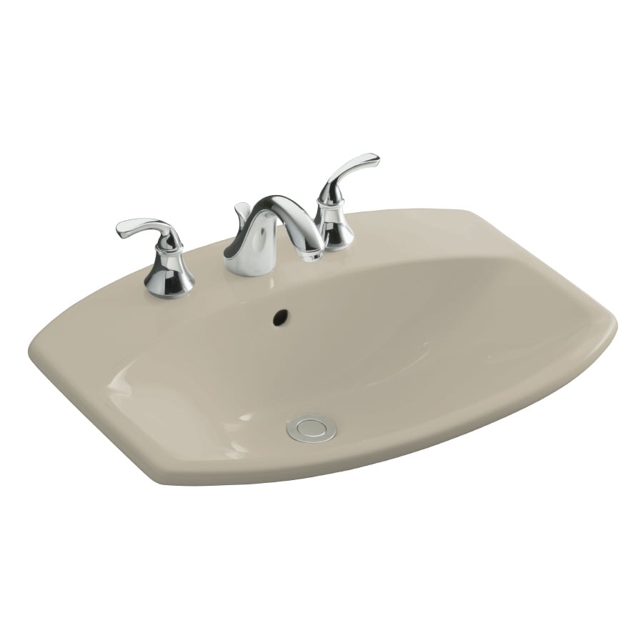 Kohler Cimarron Sandbar Drop-in Rectangular Traditional Bathroom Sink 