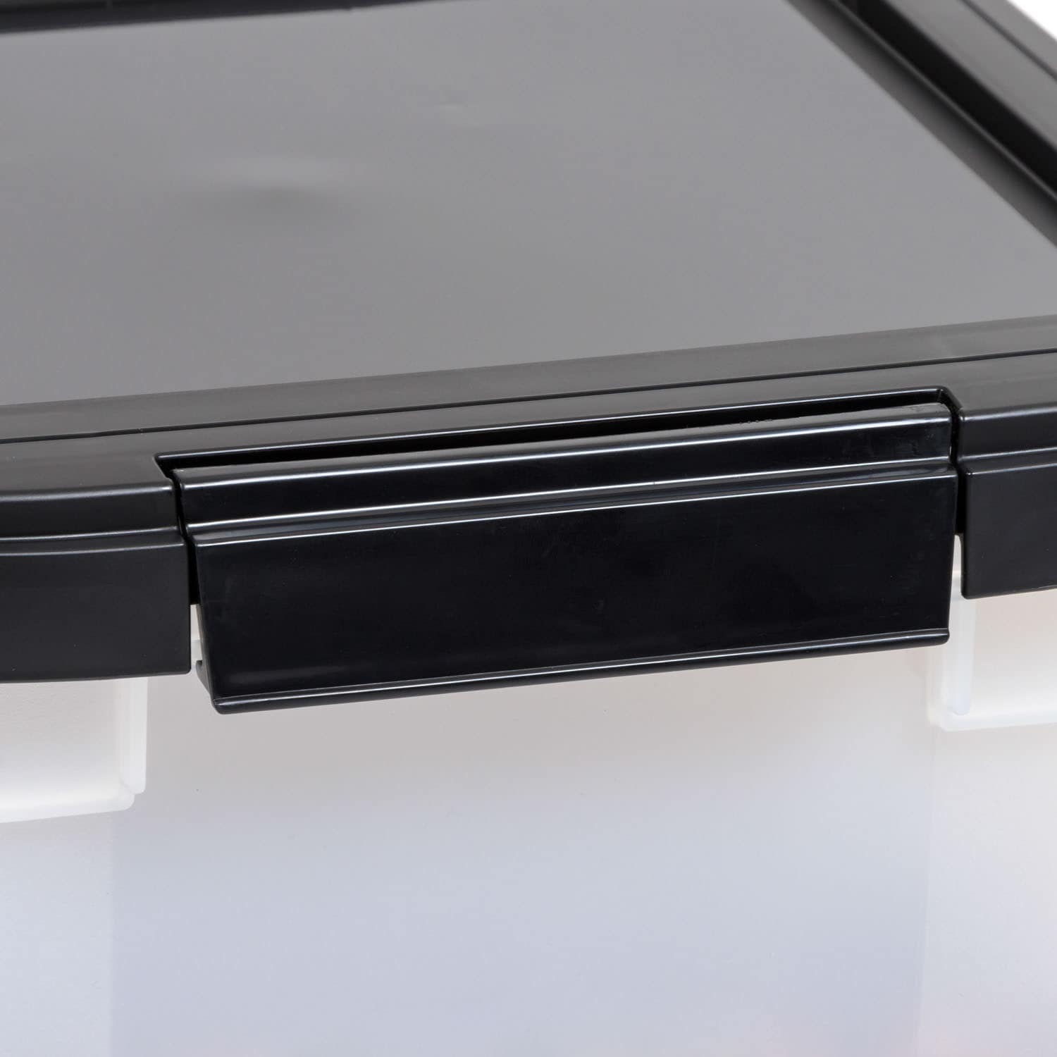 Clear Black 25 lb Airtight Plastic Pet Food Container
