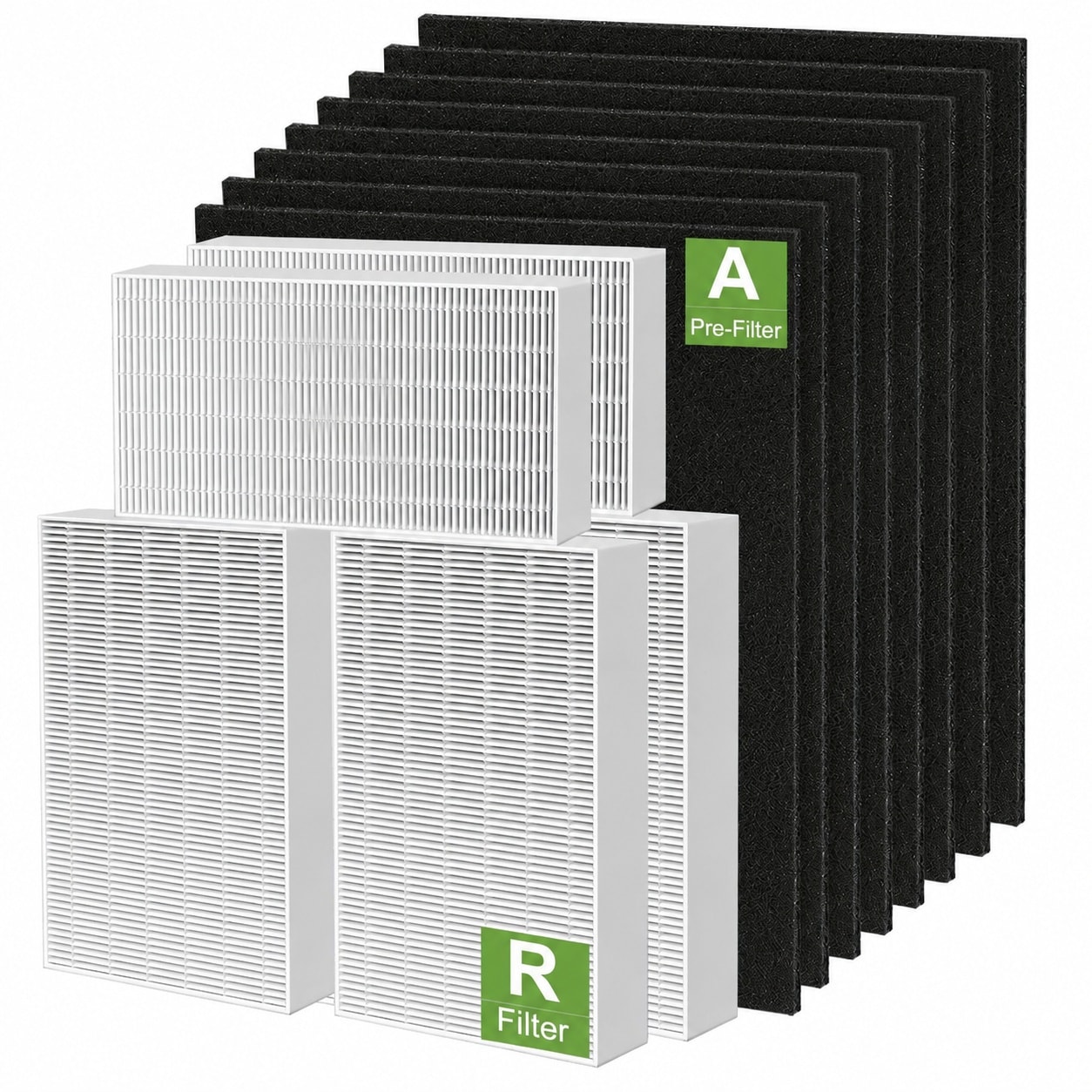 Phyfalip 6 Pack HEPA Filter Replacement Compatible with HPA300 Series Air Purifiers Includes 8 Pre Filters High Efficiency Filtration #LPF0708P026